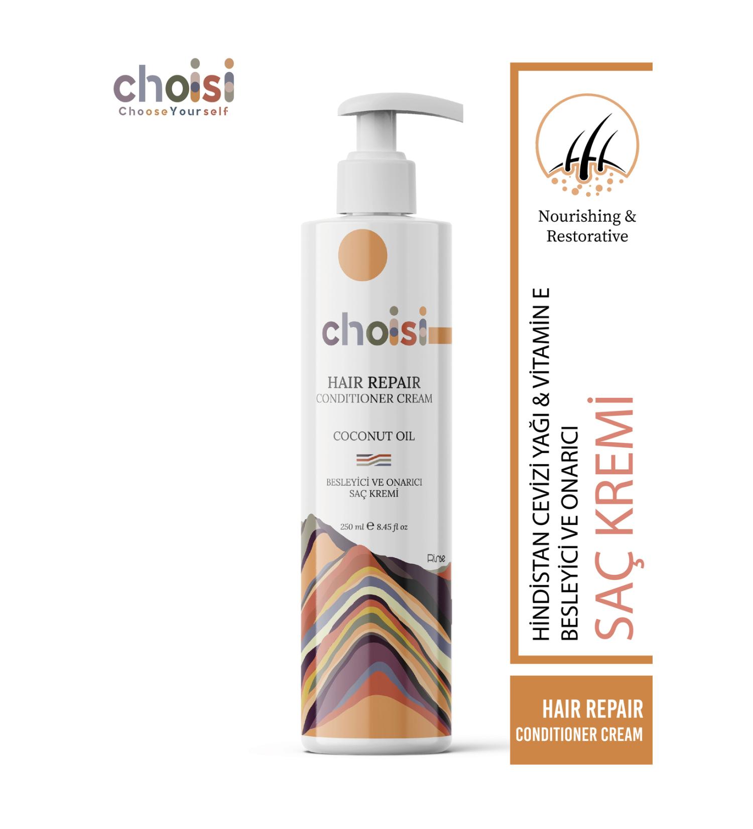 Choisi Nourishing and Repairing Conditioner Coconut Oil Hair Repair Conditioner Cream 250 ml - Buy Online on GoSupps.com