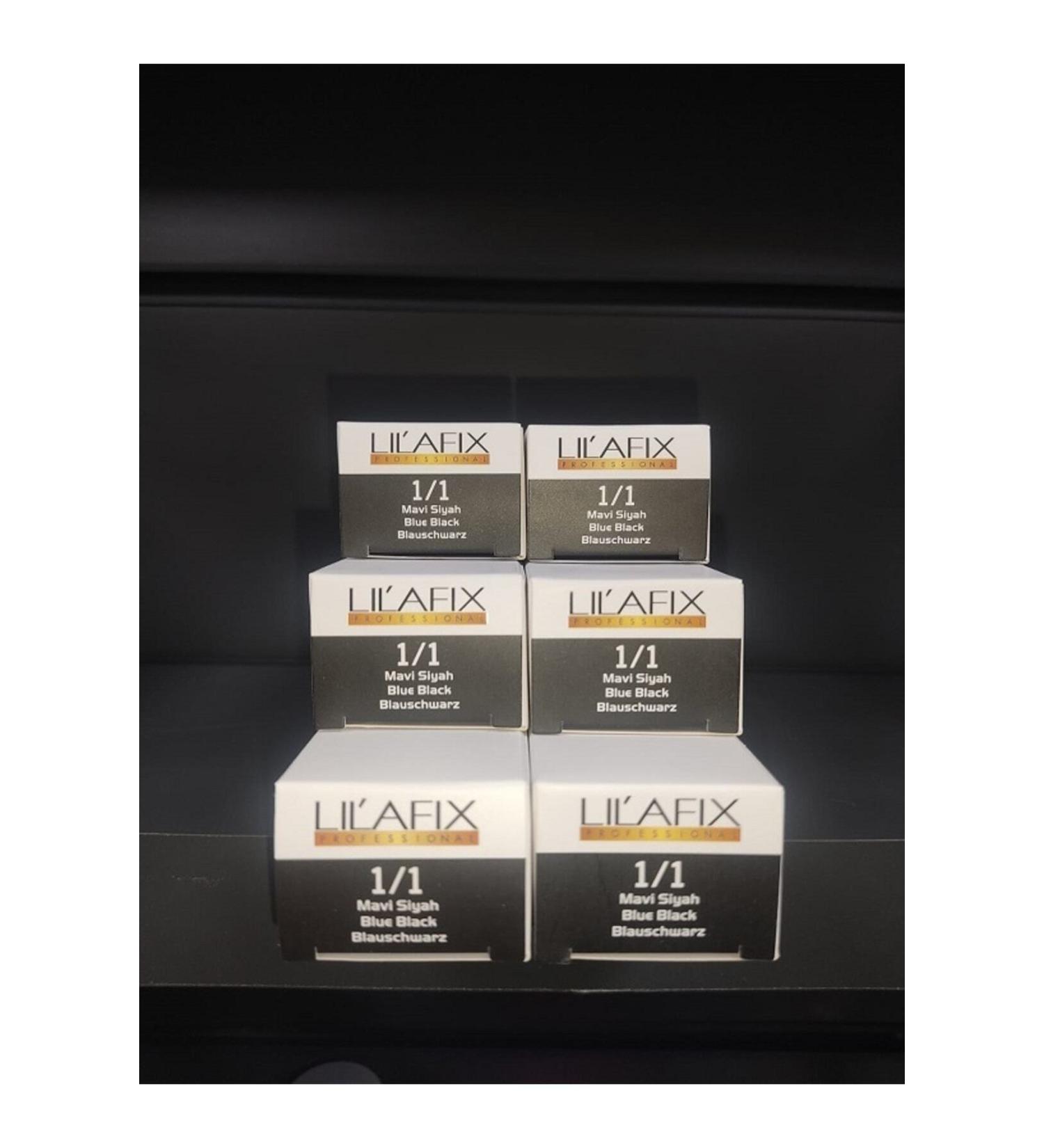 Lilafix Blue Black Cream Hair Dye 60mlx 6 Pieces..big zellik300424143