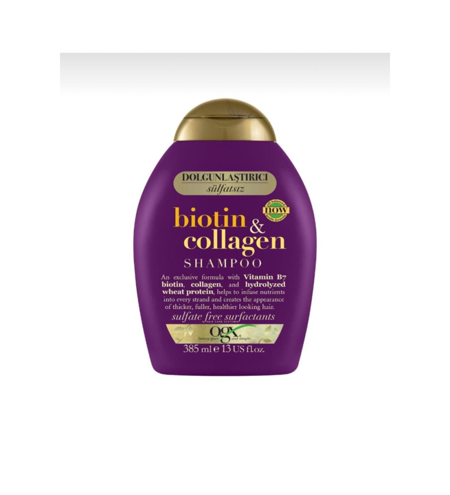 OGX ILLUMINATING-SHINING BIOTIN AND COLLAGEN SHAMPOO FOR THIN HAIR 385 ML DKHAIR695