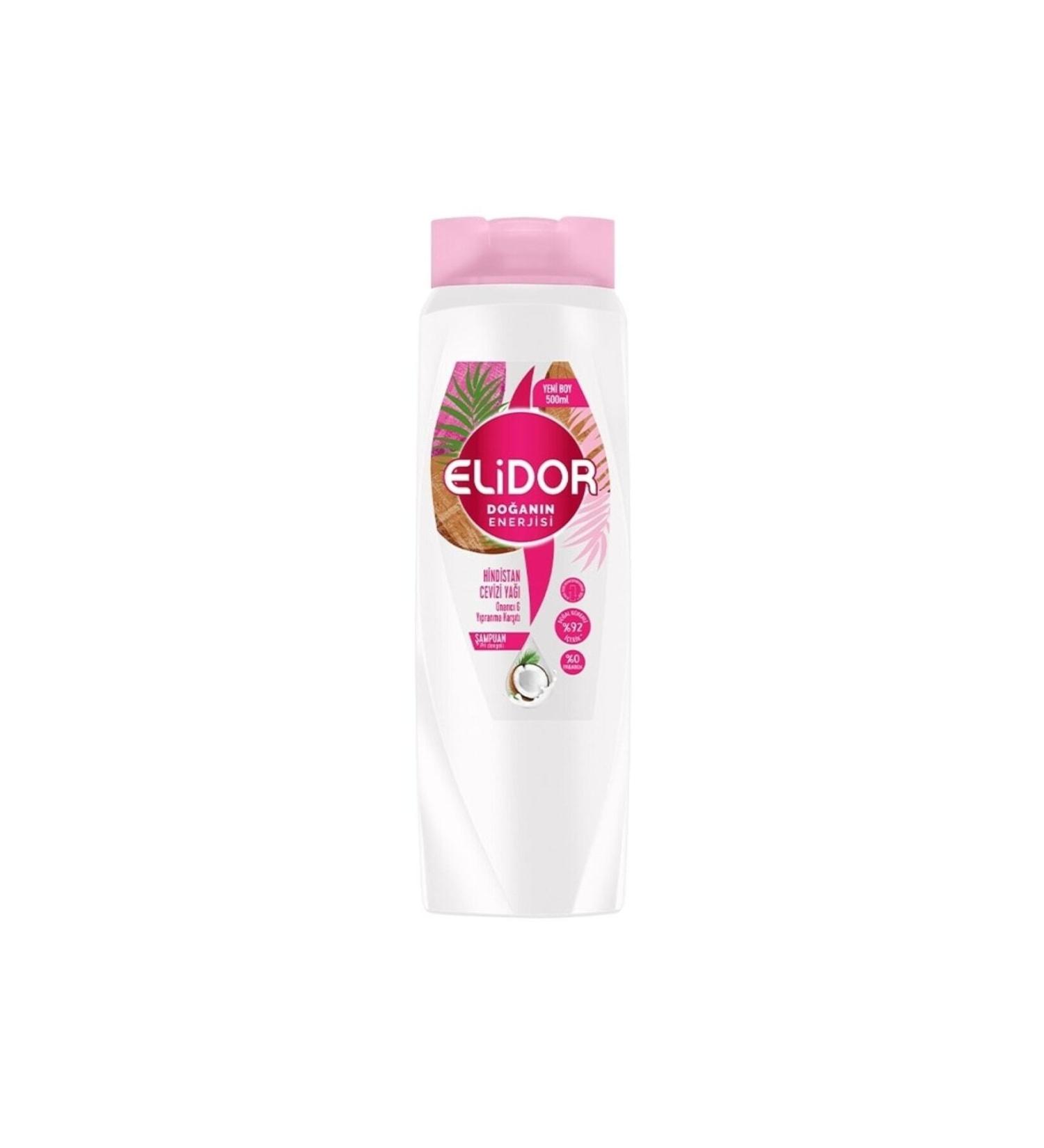 Elidor Nature's Energy Hair Care Shampoo Coconut Oil Repairing and Anti-Fray 400 ml - Buy Online on GoSupps.com