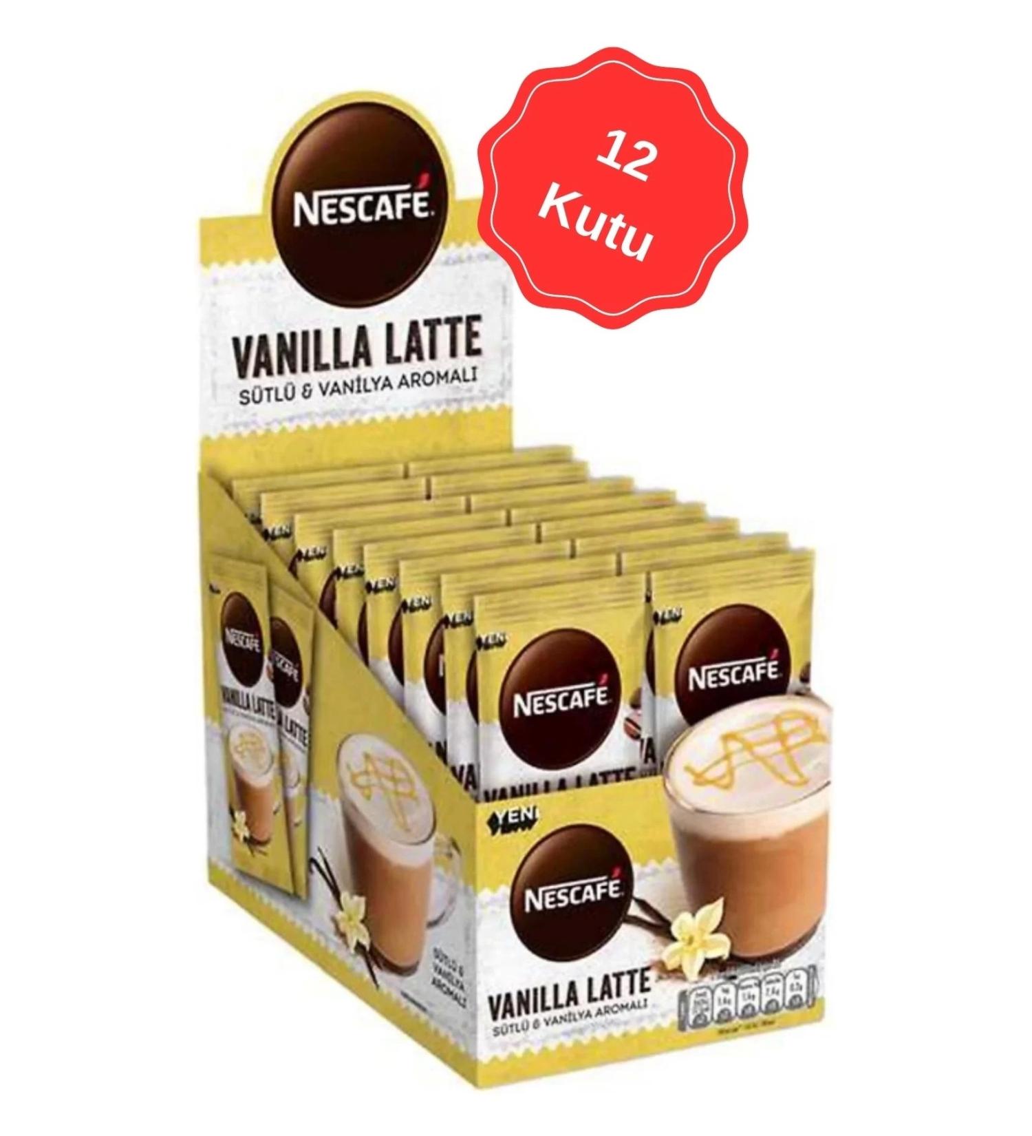 Nescafe Vanilla Latte Coffee 14.5G (24 Cups x 12 Boxes)