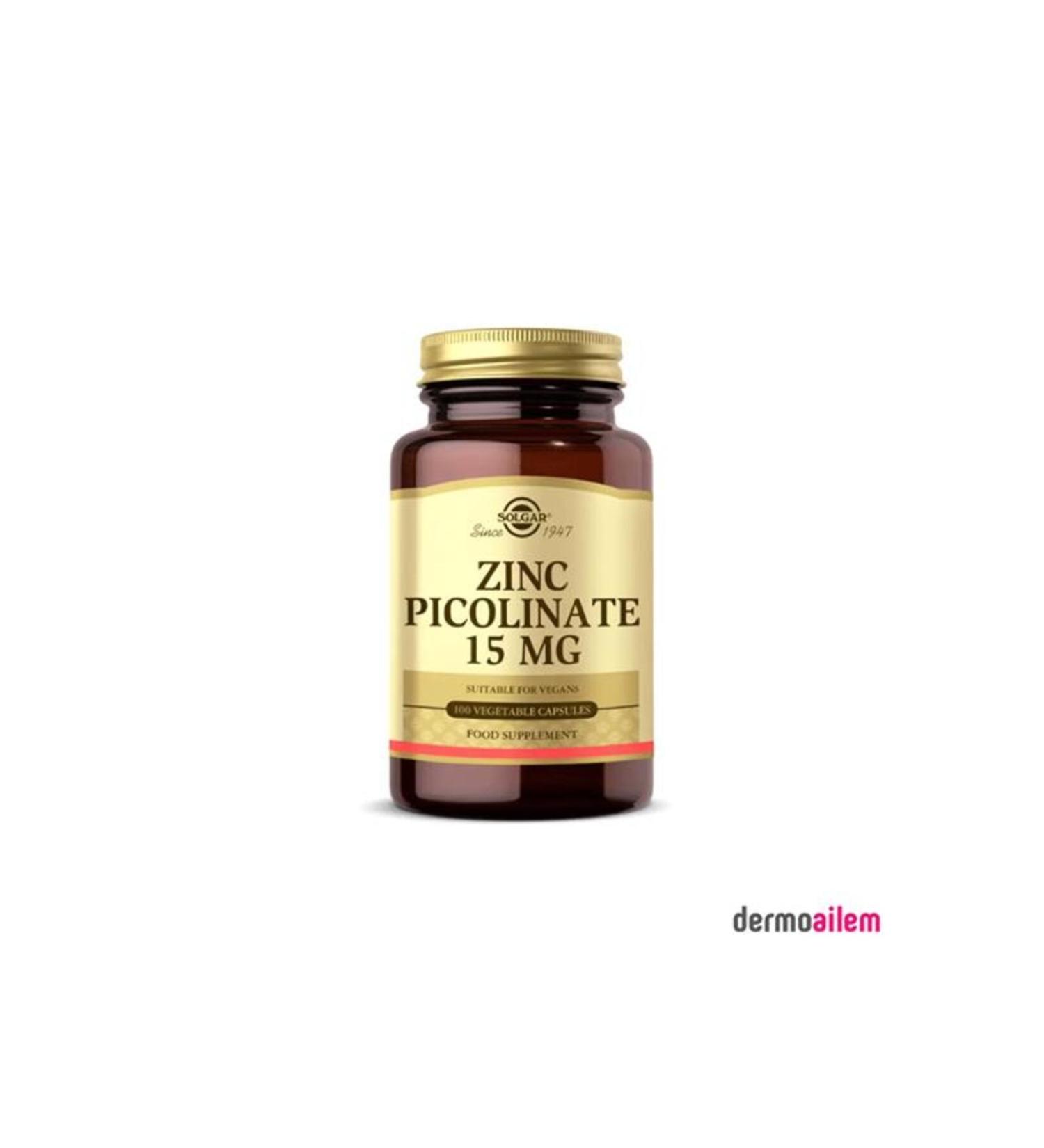 Solgar Zinc Picolinate 15 Mg 100 Capsules