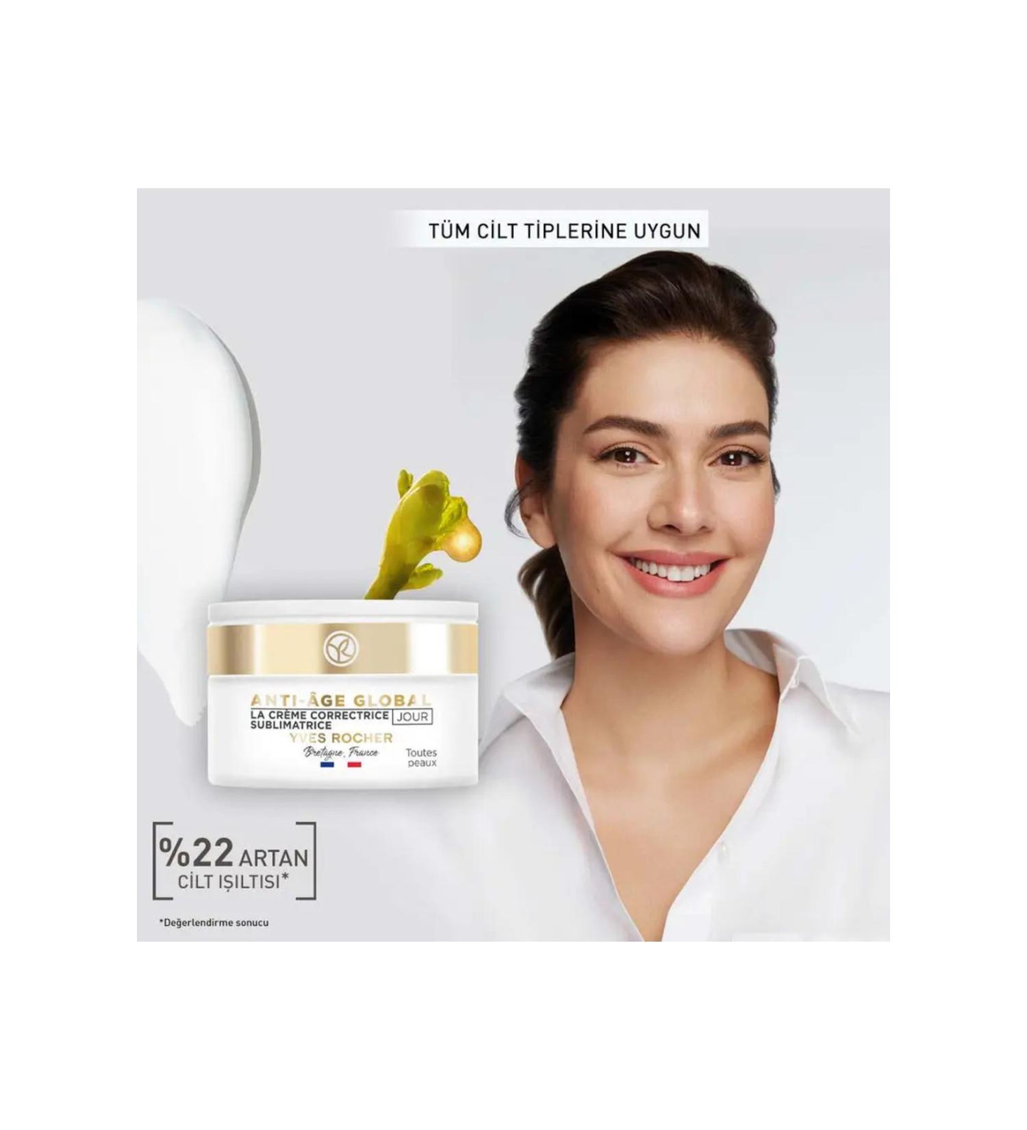 Yves Rocher Day Cream - Regenerating Anti-Aging Herbal Stem Cell Care / Anti-Age Global-50 ml - Buy Online on GoSupps.com