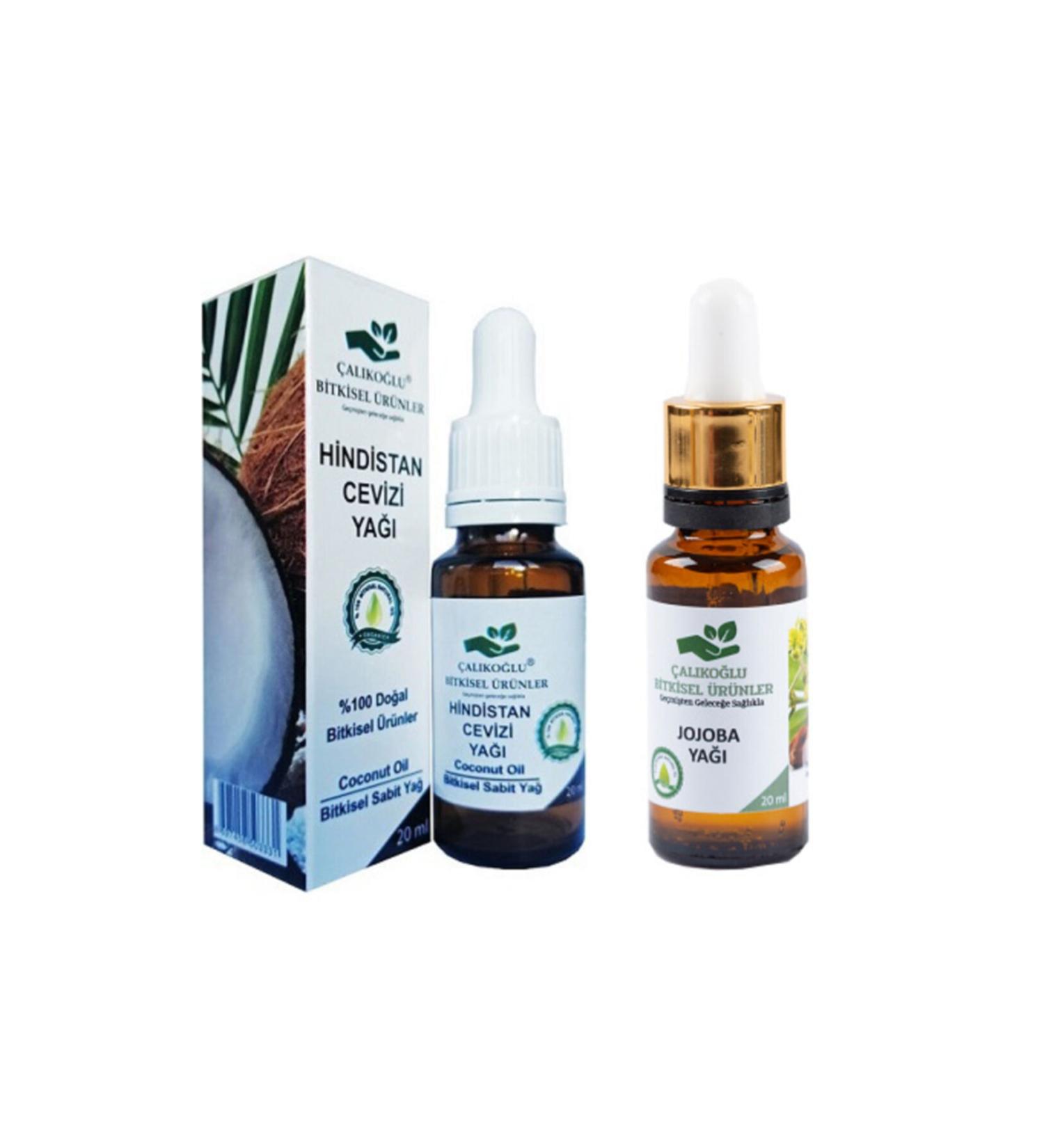 al ko lu Herbal Products Coconut Oil - Jojoba Oil 2-Pack Advantage Pack 20 Ml