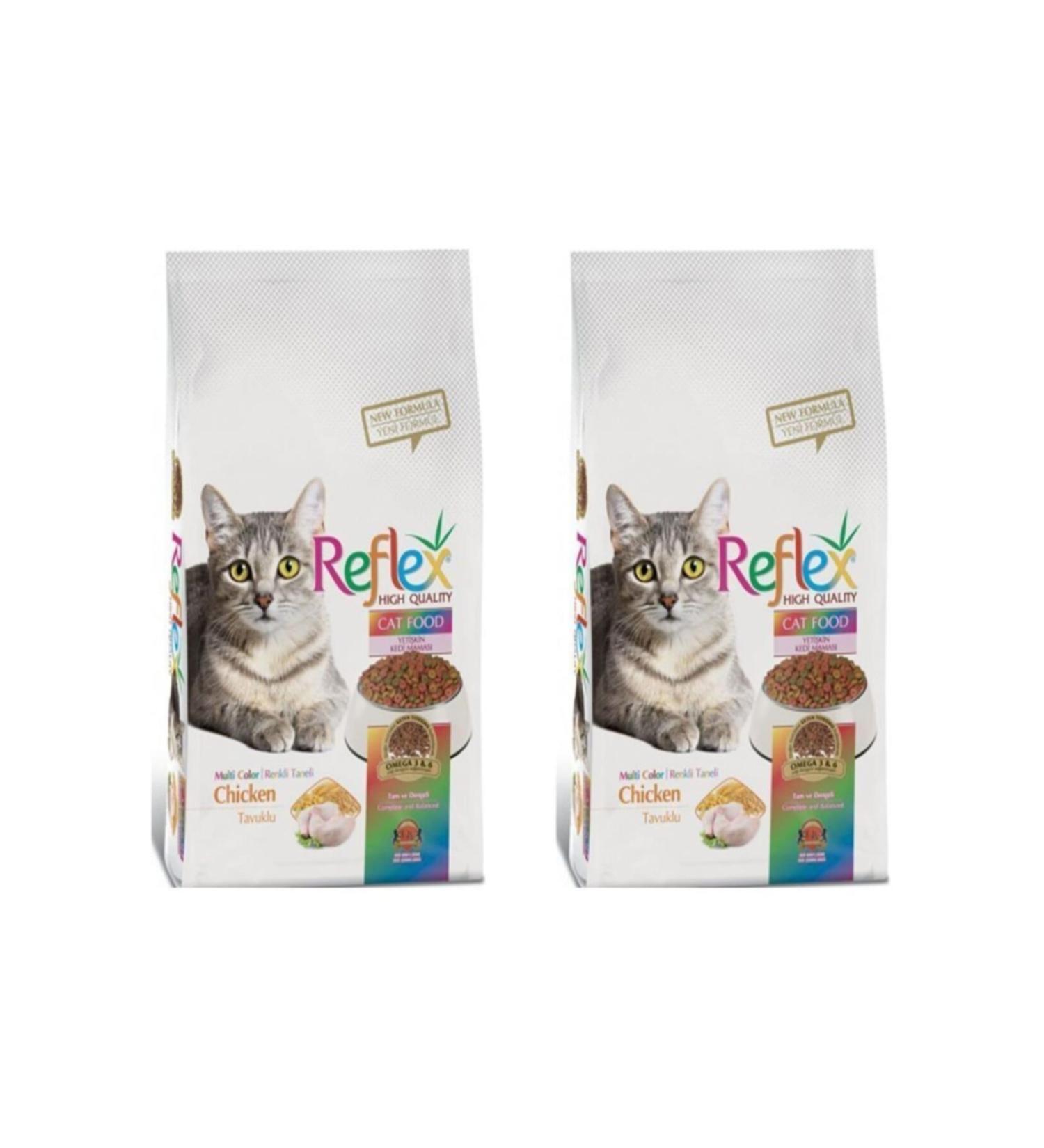 Reflex Colorful Granular Chicken Cat Food 3 Kg 2 Pieces