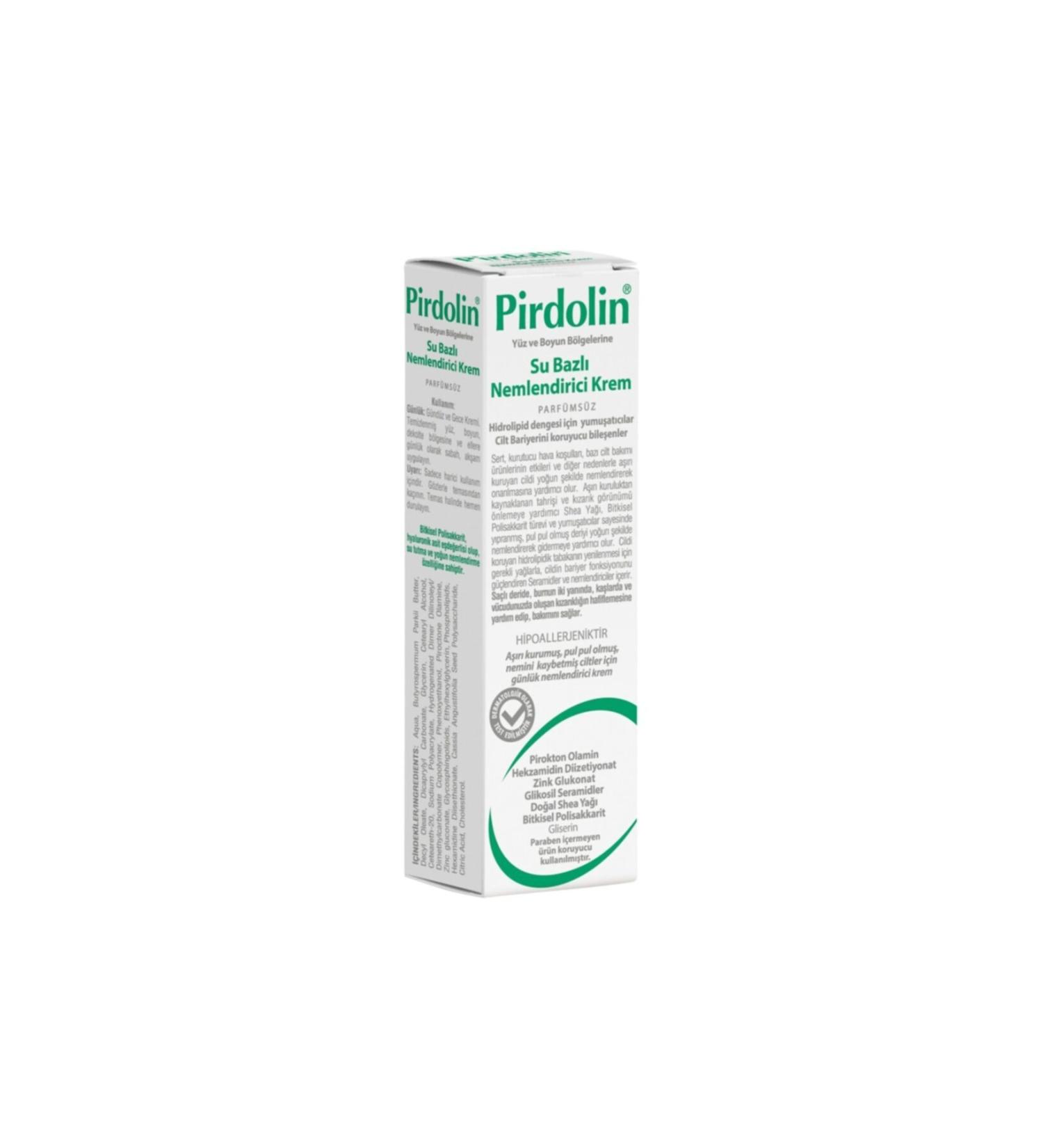 Pirdolin Water Based Moisturizing Cream Anti-Acne and Redness Anti-Itch Cream