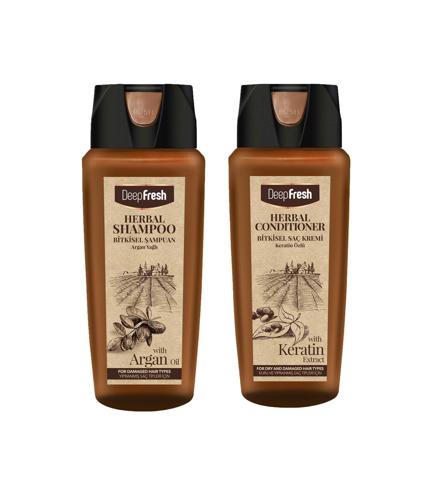 Deep Fresh Herbal Herbal Hair Conditioner Keratin Essence Dry and Damaged Hair 500 Ml & Herbal Herbal - Buy Online on GoSupps.com