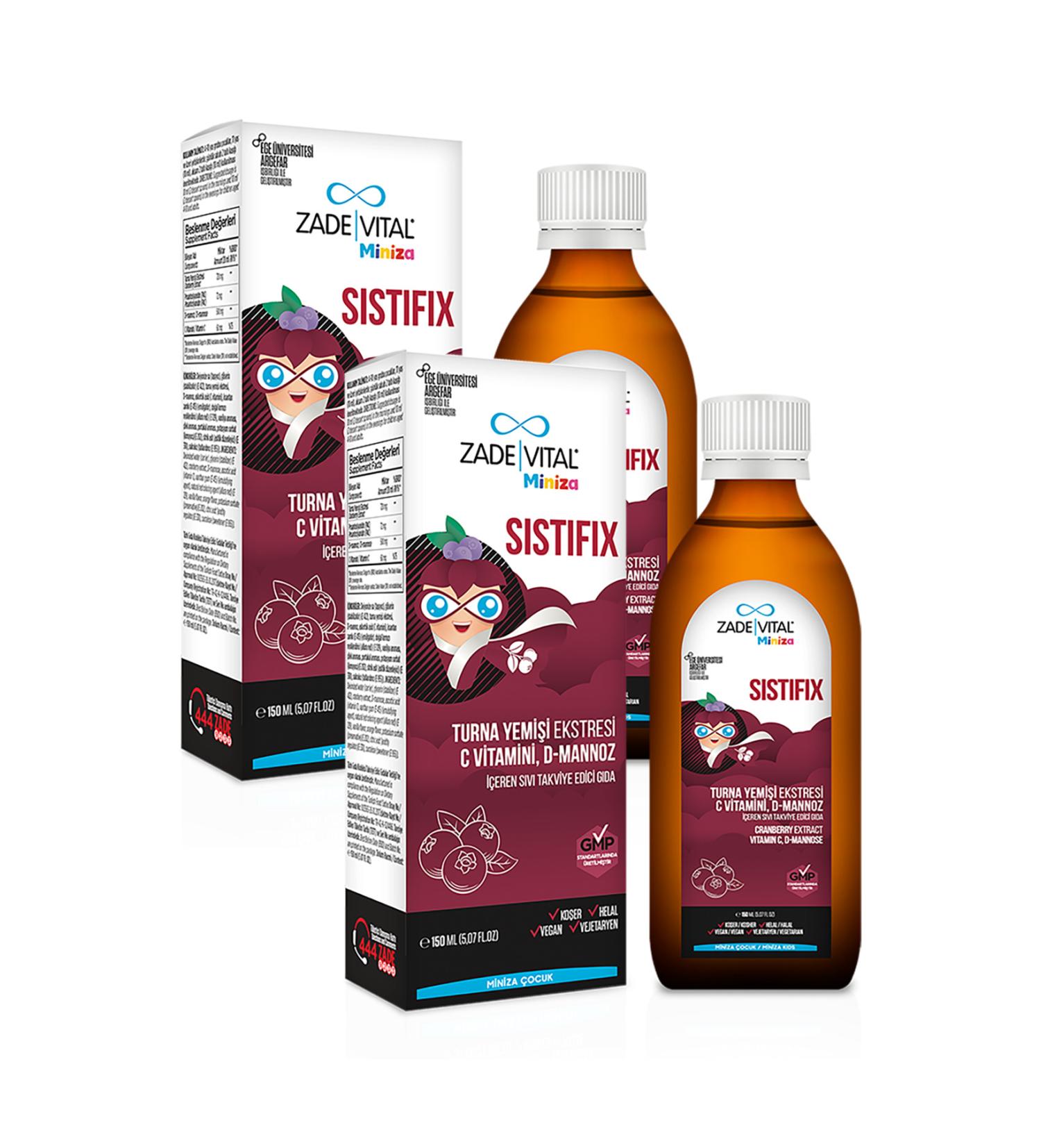 Zade Vital Miniza cystifix Contains Cranberry Extract D-Mannose Vitamin C (2 BOXES) - Buy Online on GoSupps.com