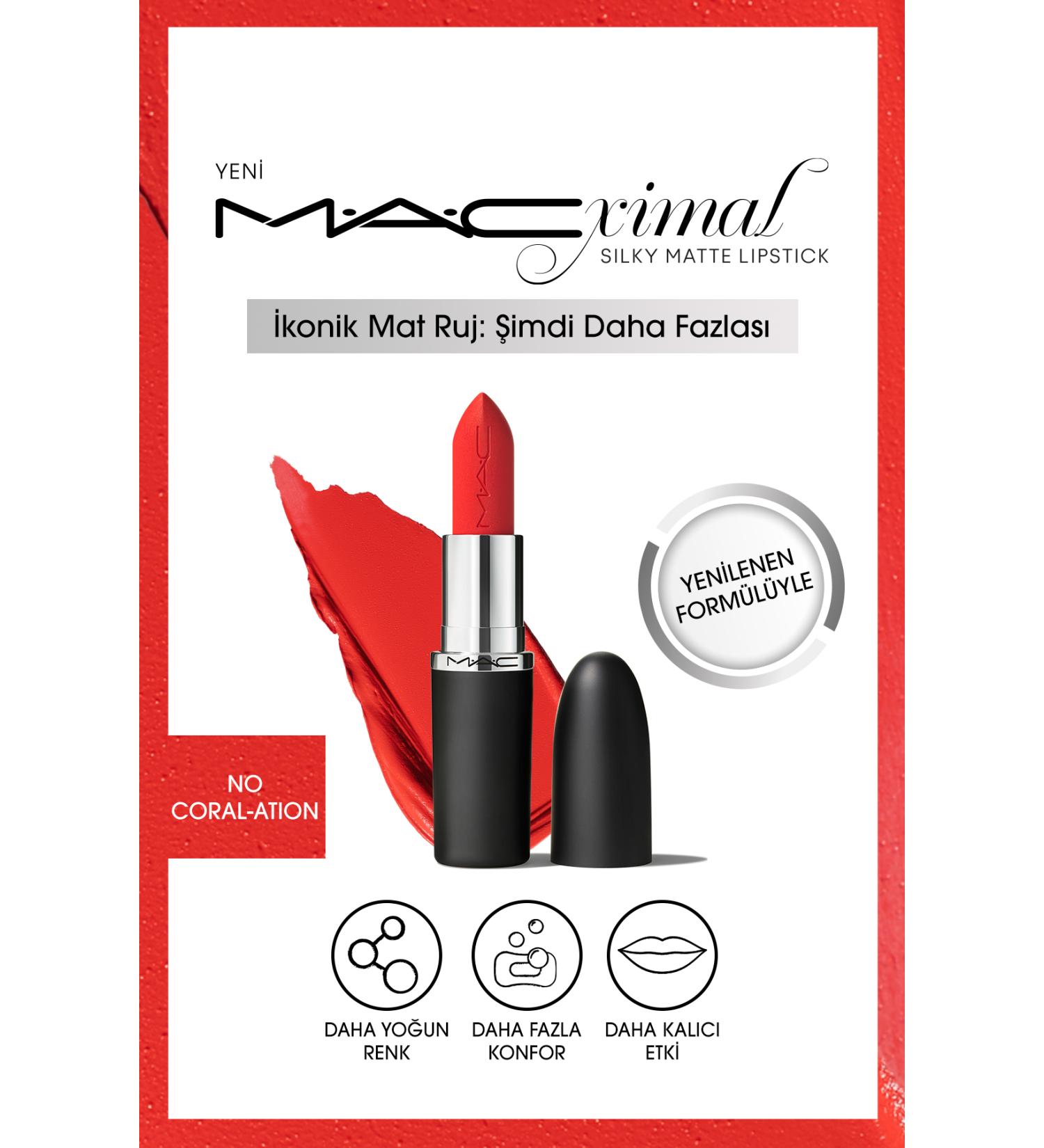 Mac XIMAL S LKY MATTE LIPSTICK LONG LASTING NOURISHING EFFECTIVE LIPSTICK 3.5 G DEMBA3622
