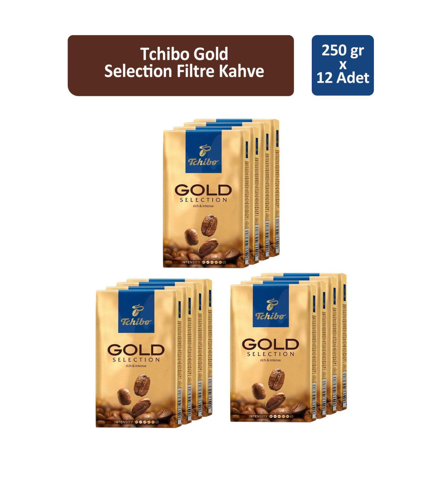 Tchibo Gold Selection Filter Coffee 250 gr x 12 Pieces - Buy Online on GoSupps.com