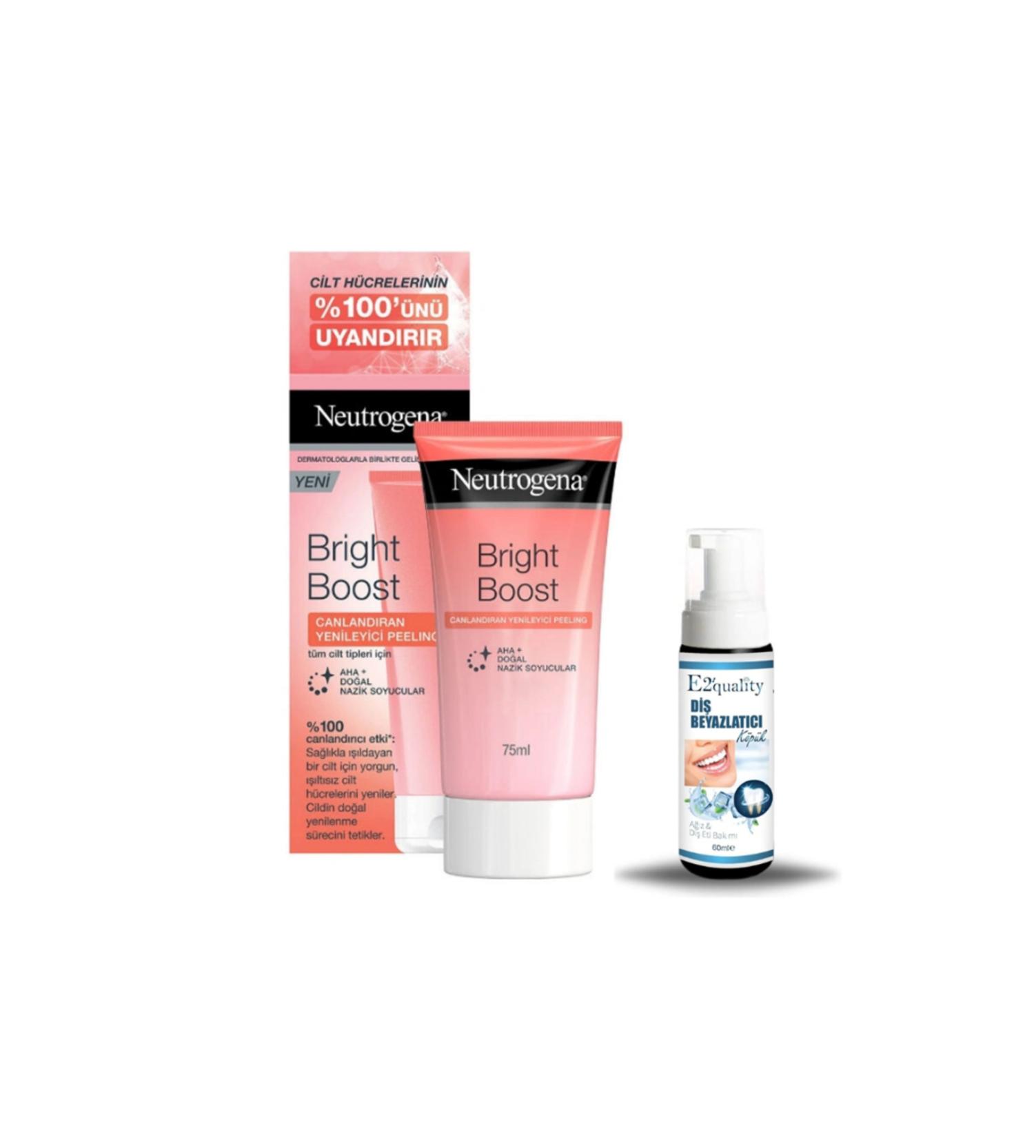 Neutrogena Bright Boost Revitalizing Peeling 75 ml + Teeth Whitening Foam