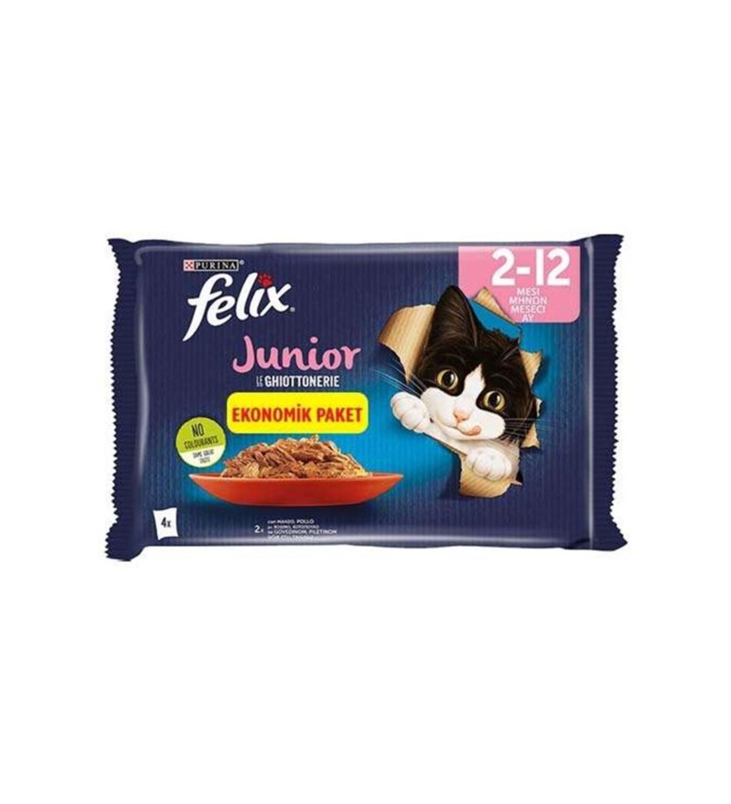 Purina Felix Multi Pack Junior 85 Gr 4 Pieces Cat Food