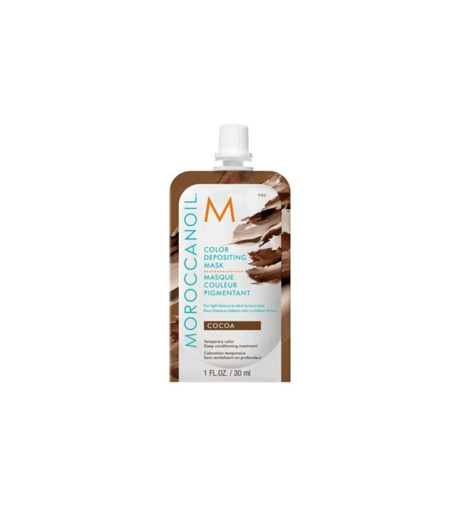 Moroccanoil Color Refreshing Mini Hair Mask for Light and Dark Brown Hair 30ml-Cocoa