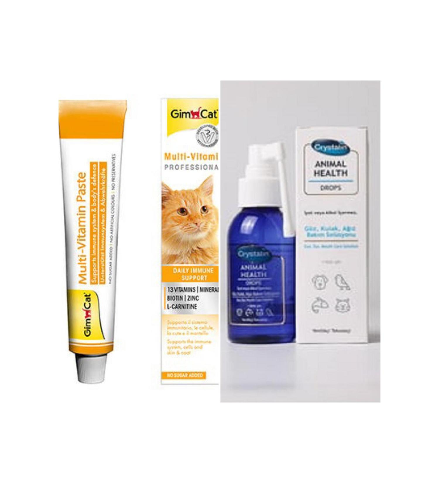 Gimcat Multivitamin 20 gr and Crystalin Spray Advantageous Package