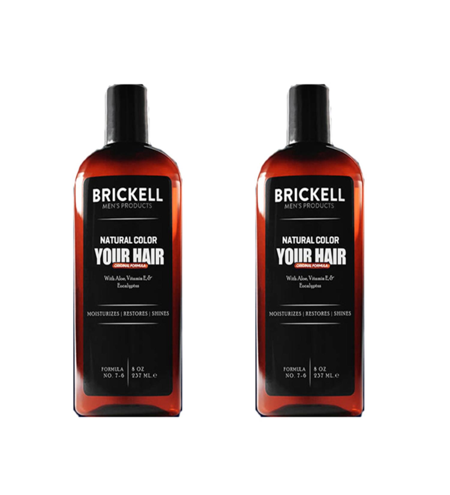 H NTOHU Brickell for Men Hair Beard Whitening and Coloring Shampoo x 2 pcs