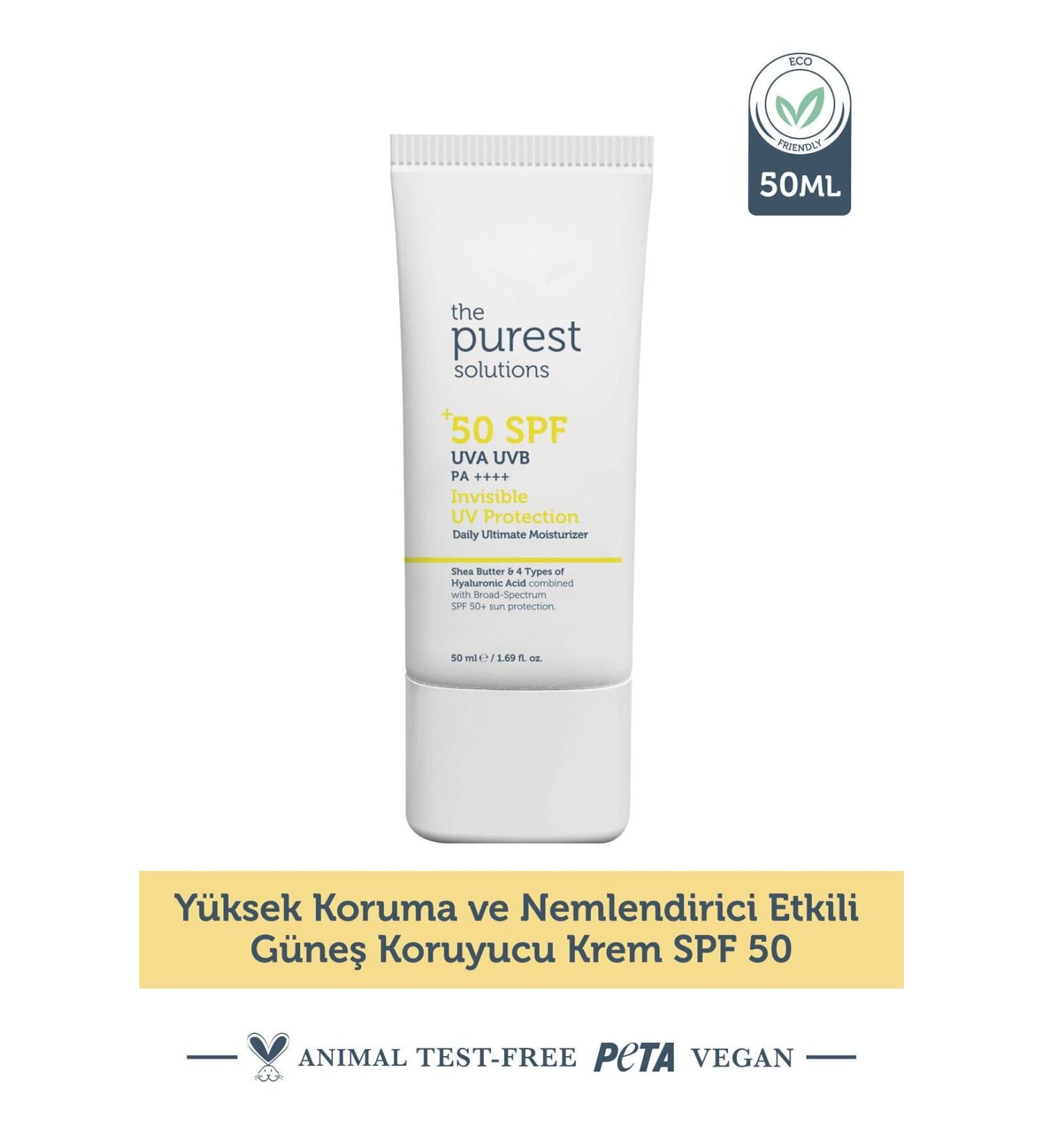 The Purest Solutions HIGH PROTECTION AND MOISTURIZING LONG-LASTING PROTECTIVE CREAM SPF 50 50 ML DEMBA4012 - Buy Online on GoSupps.com