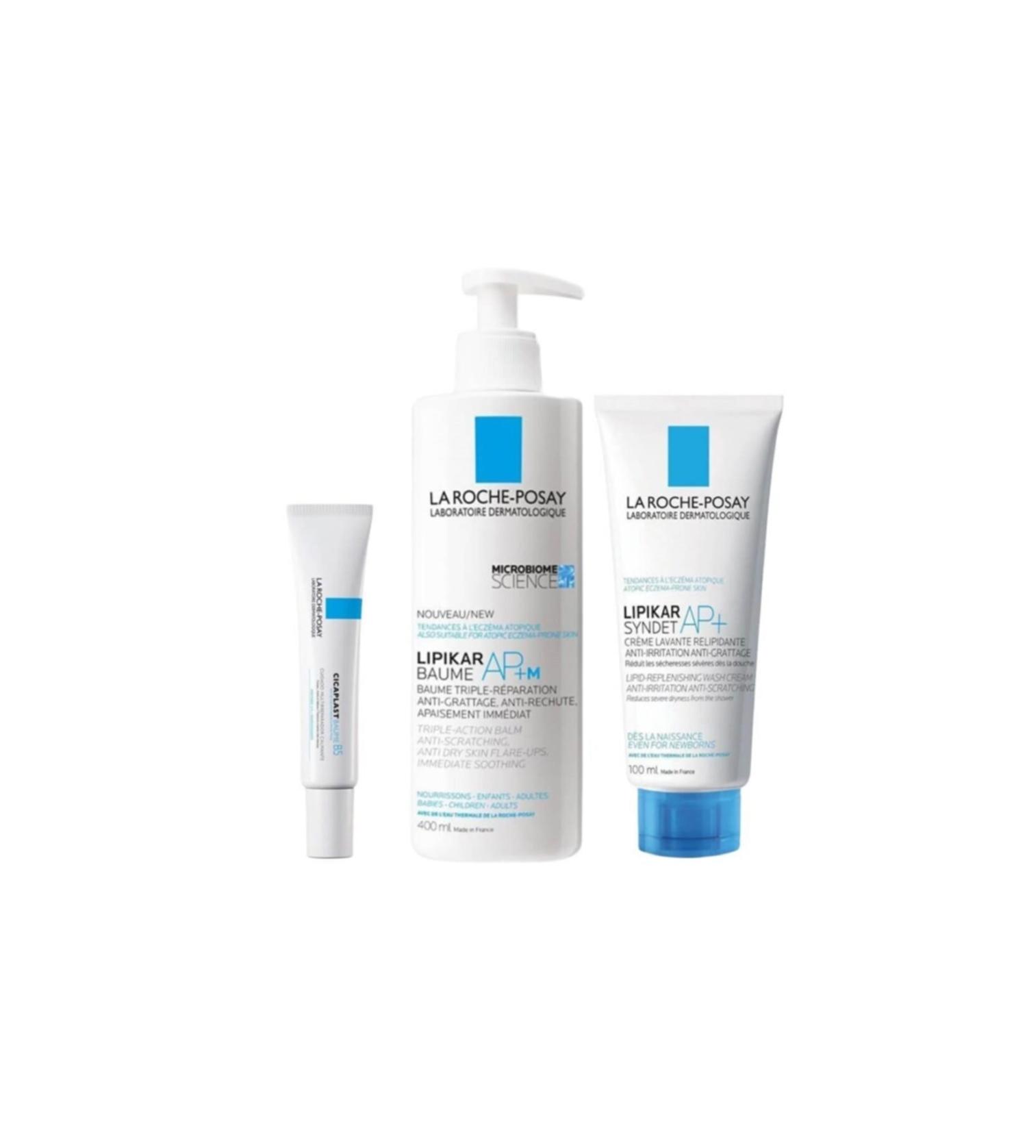 La Roche Posay Lipikar Syndet Ap+ 100ml + Lipikar Baume Ap+m400 Ml + Cicaplast Baume B5 15ml Triple K