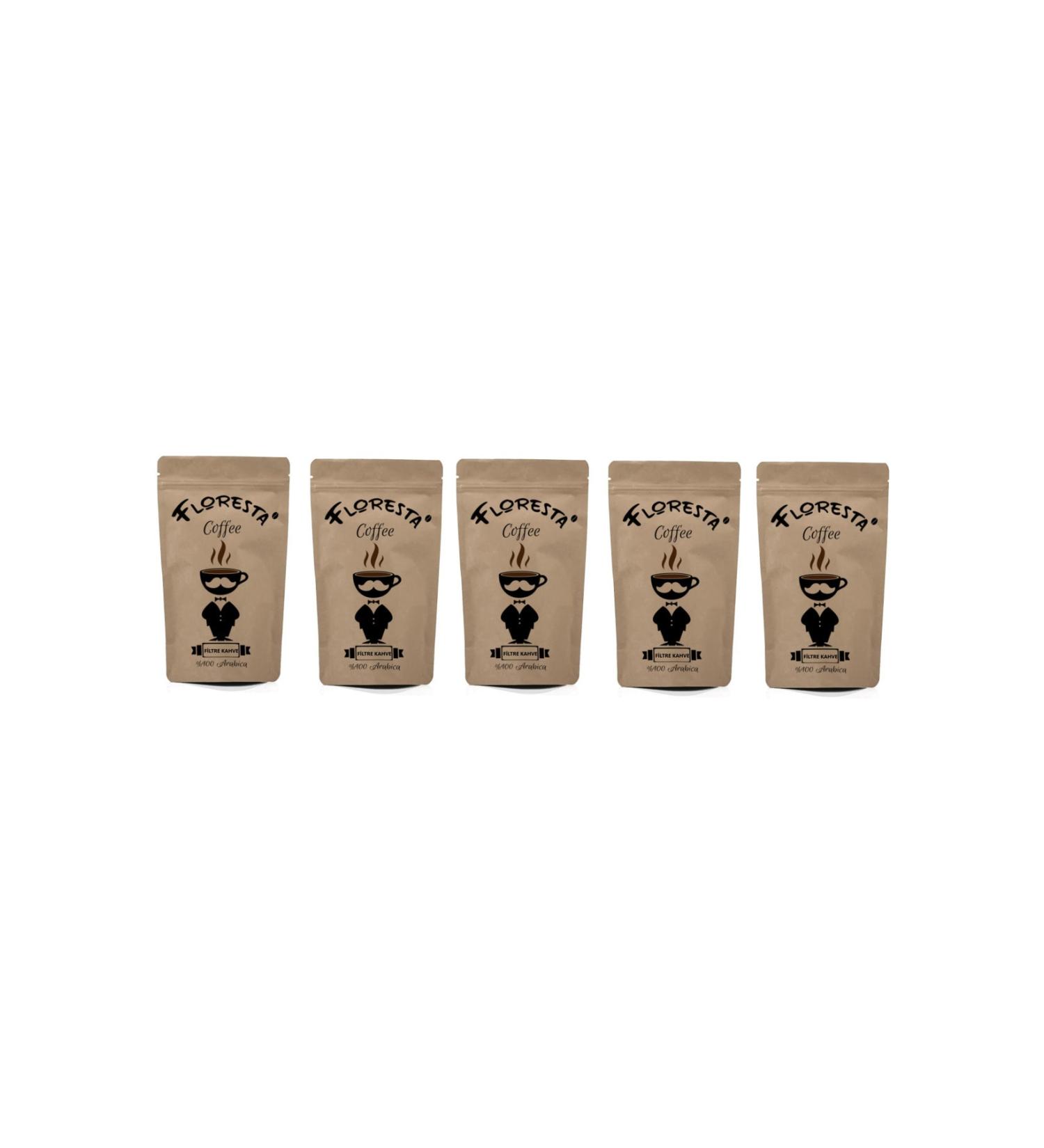 Floresta Gourmet Plain Filter Coffee Package (5PCS 250GR)