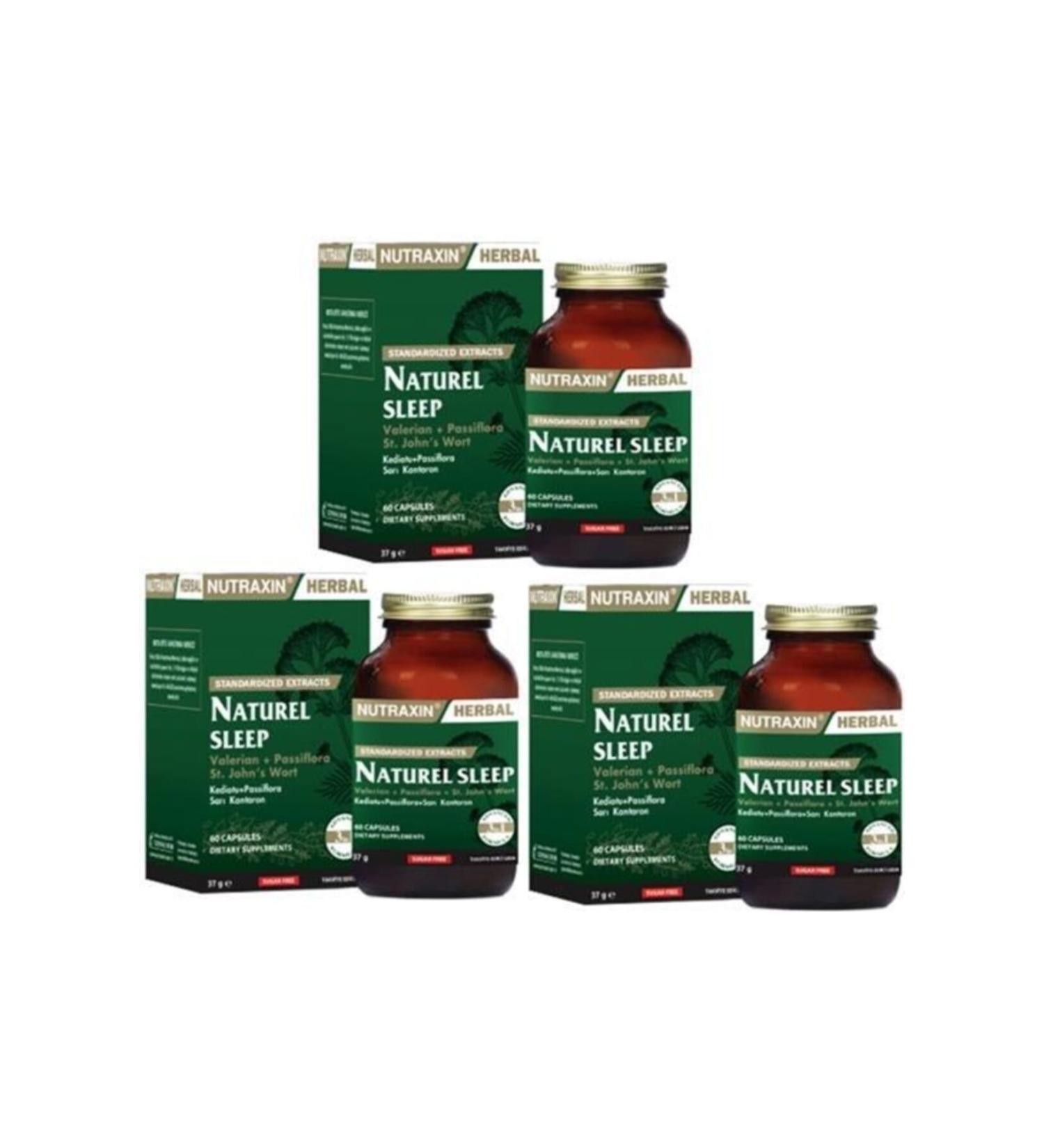 Nutraxin Naturel Sleep 60 Capsules X 3 Pieces