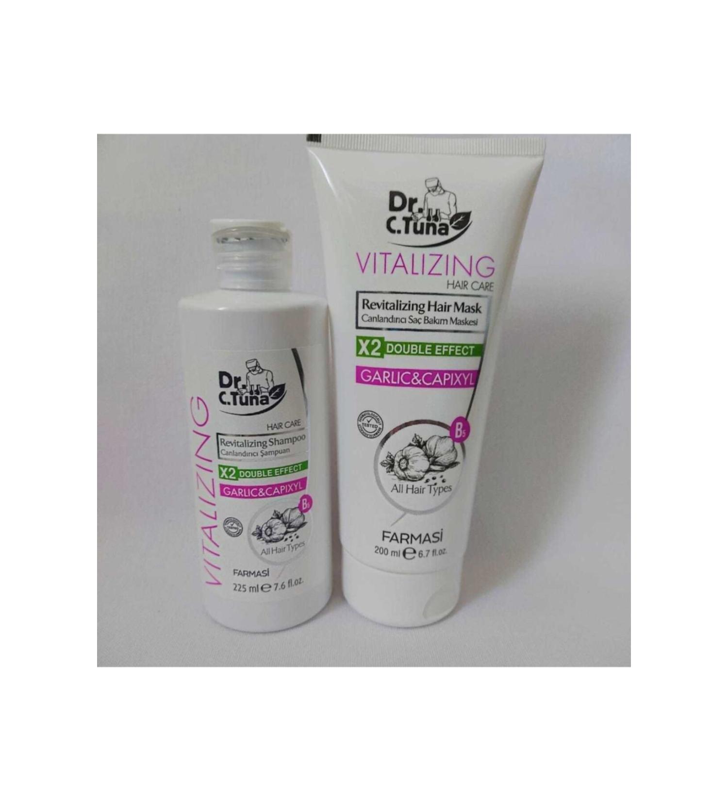 Farmasi Dr.c.tuna Vitalizing Garlic Shampoo Hair Care Set