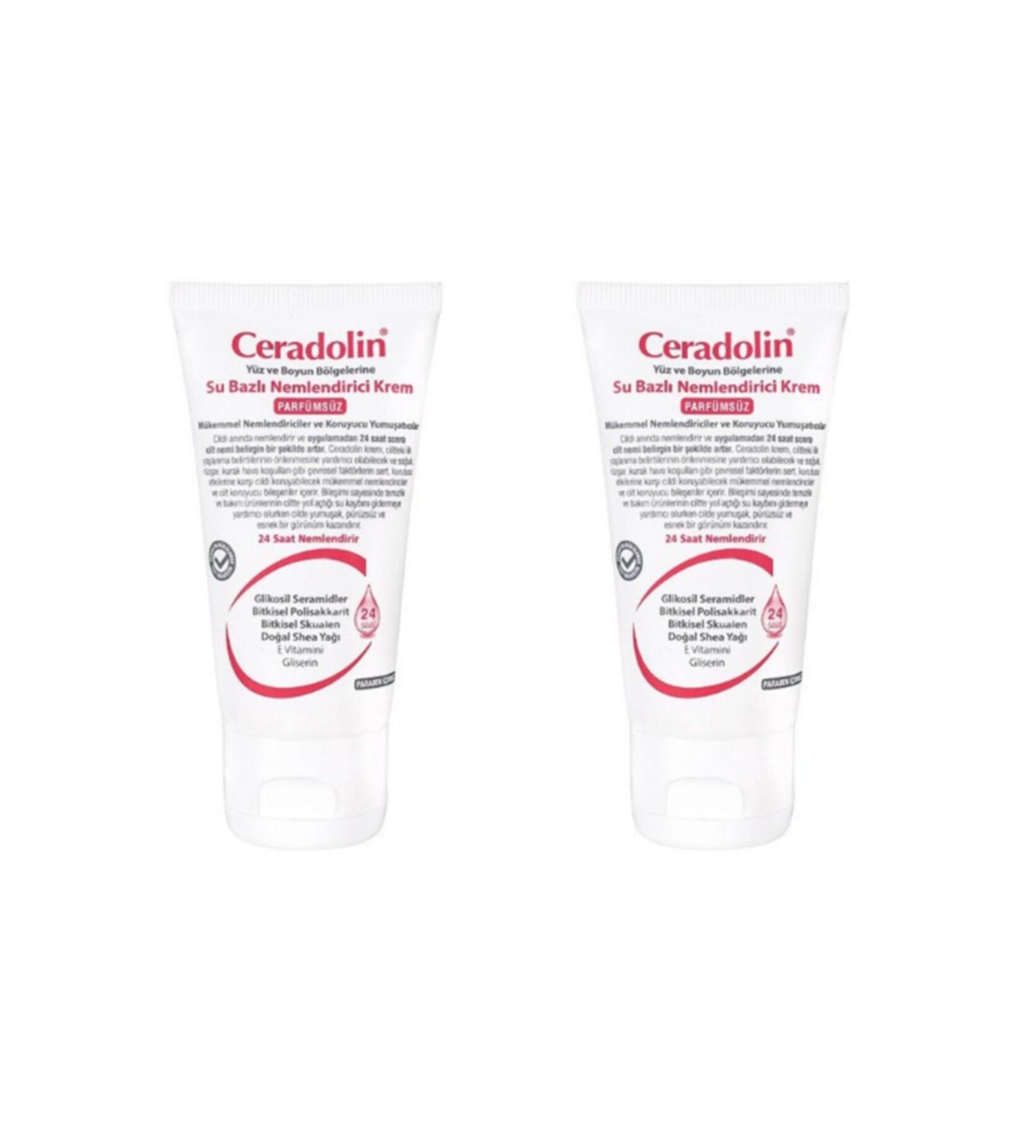 Ceradolin Water Based Perfume Free Moisturizing Cream 50 Ml X 2