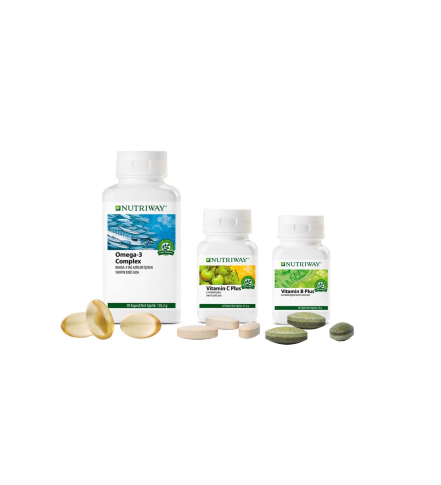 Nutriway Nutriway Support Set to Increase Your Vitality Omega 3+vitamin C+vitamin B
