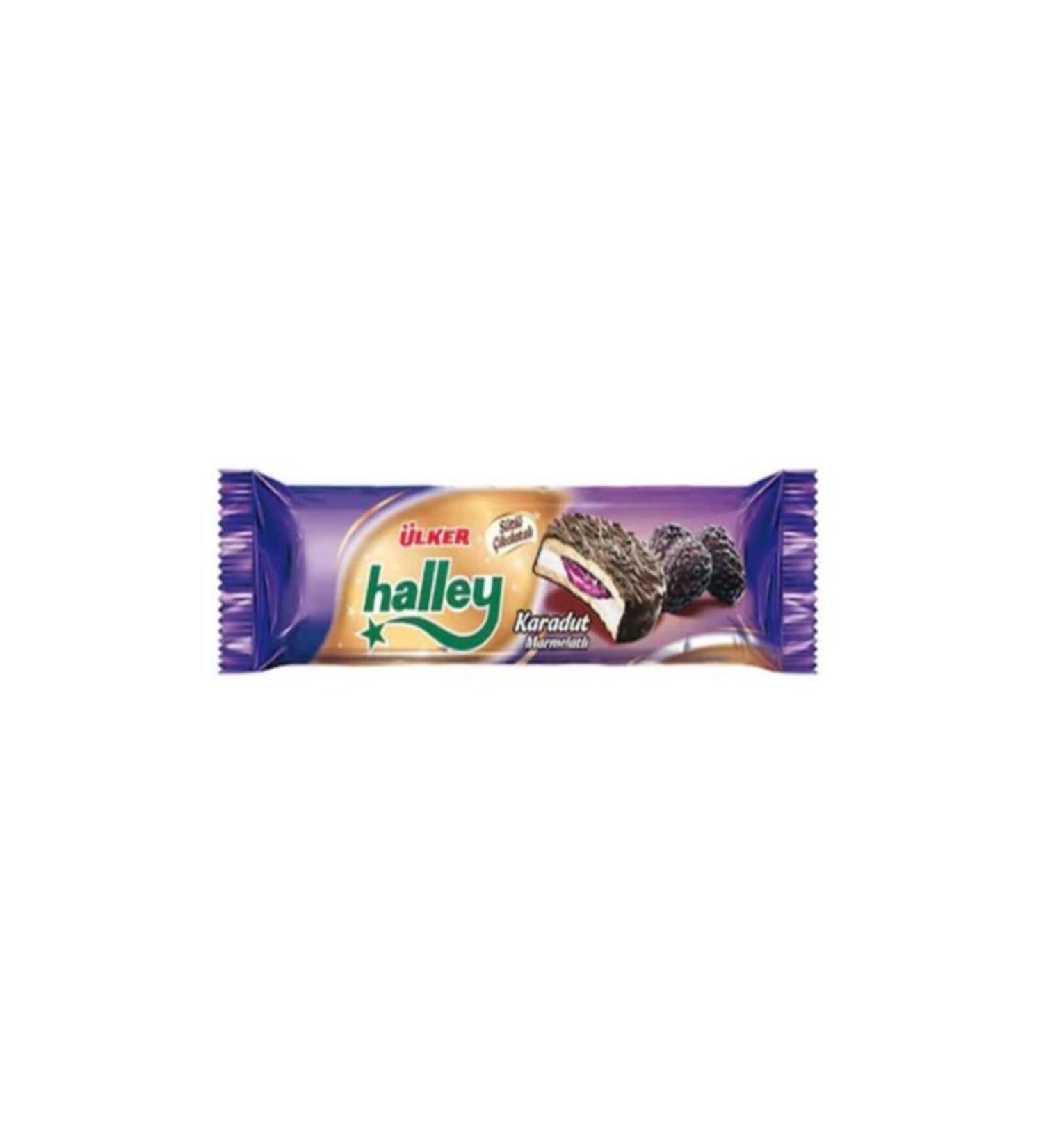 Ulker Halley 7 Black Mulberry Sandwich 236 gr 12 Pieces