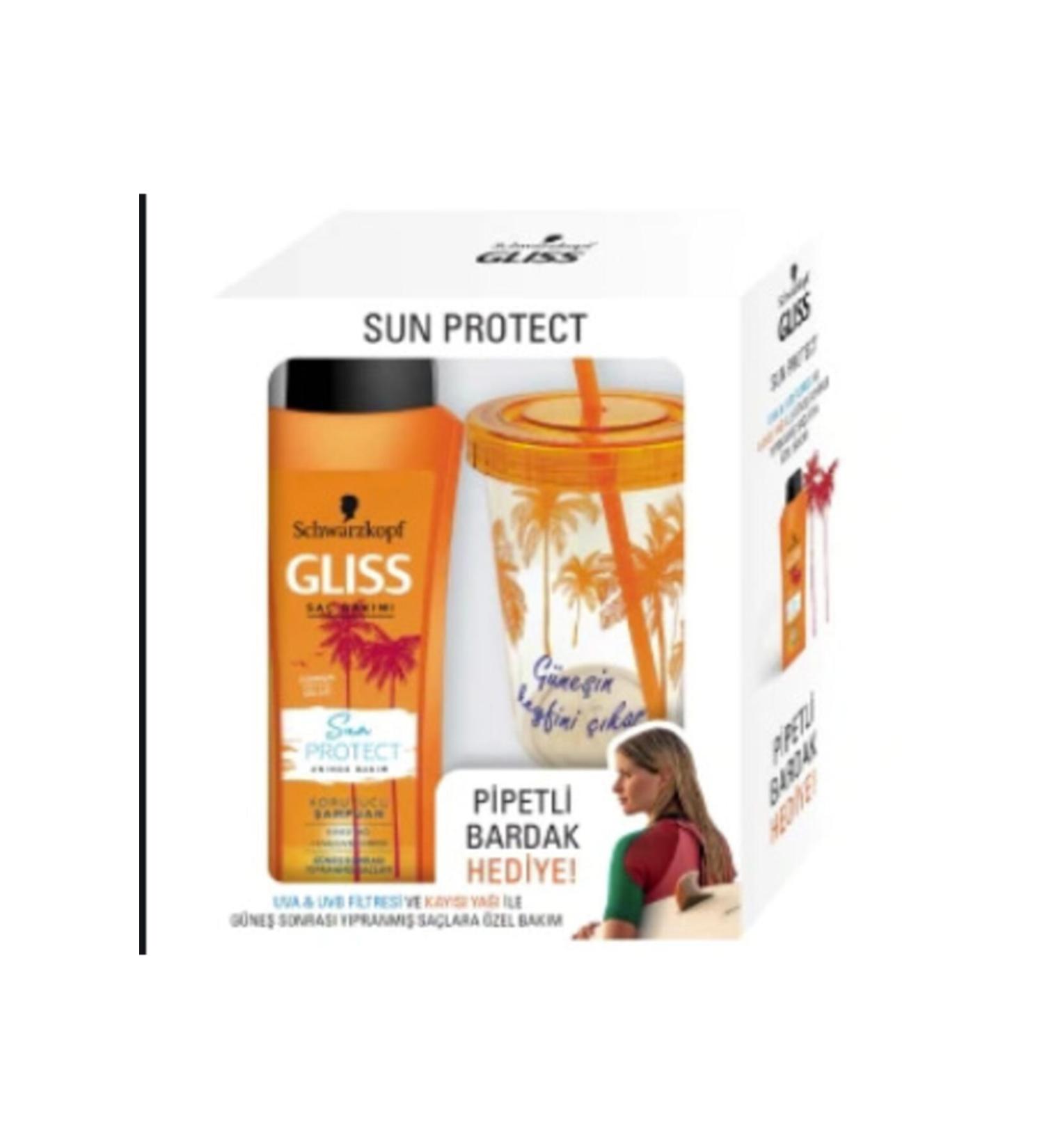 Gliss Sun Protect Shampoo 360 Ml + Mug Gift