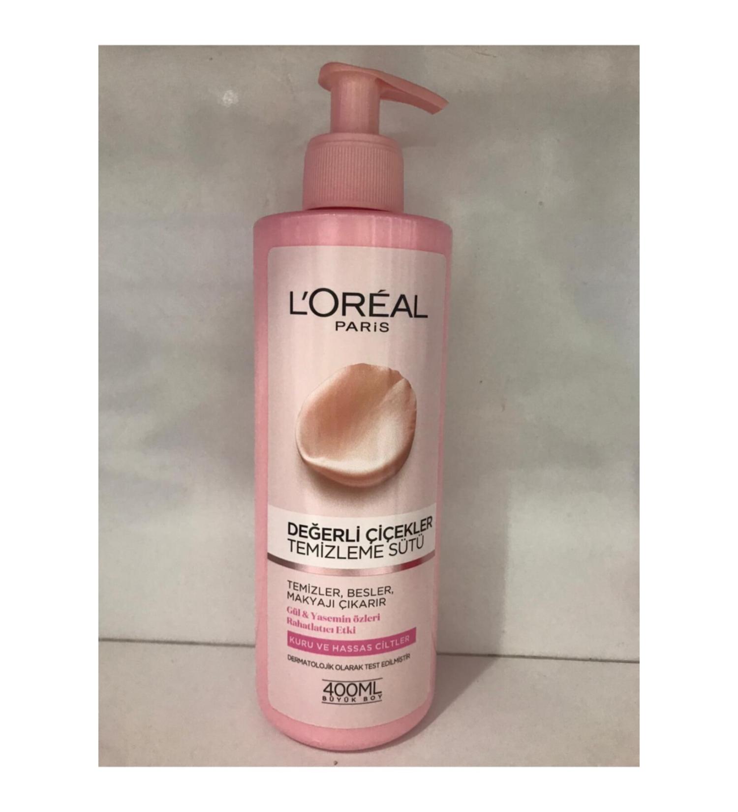 L'Oreal Paris Precious Flowers Cleansing Milk for Dry and Sensitive Skin 400 Ml