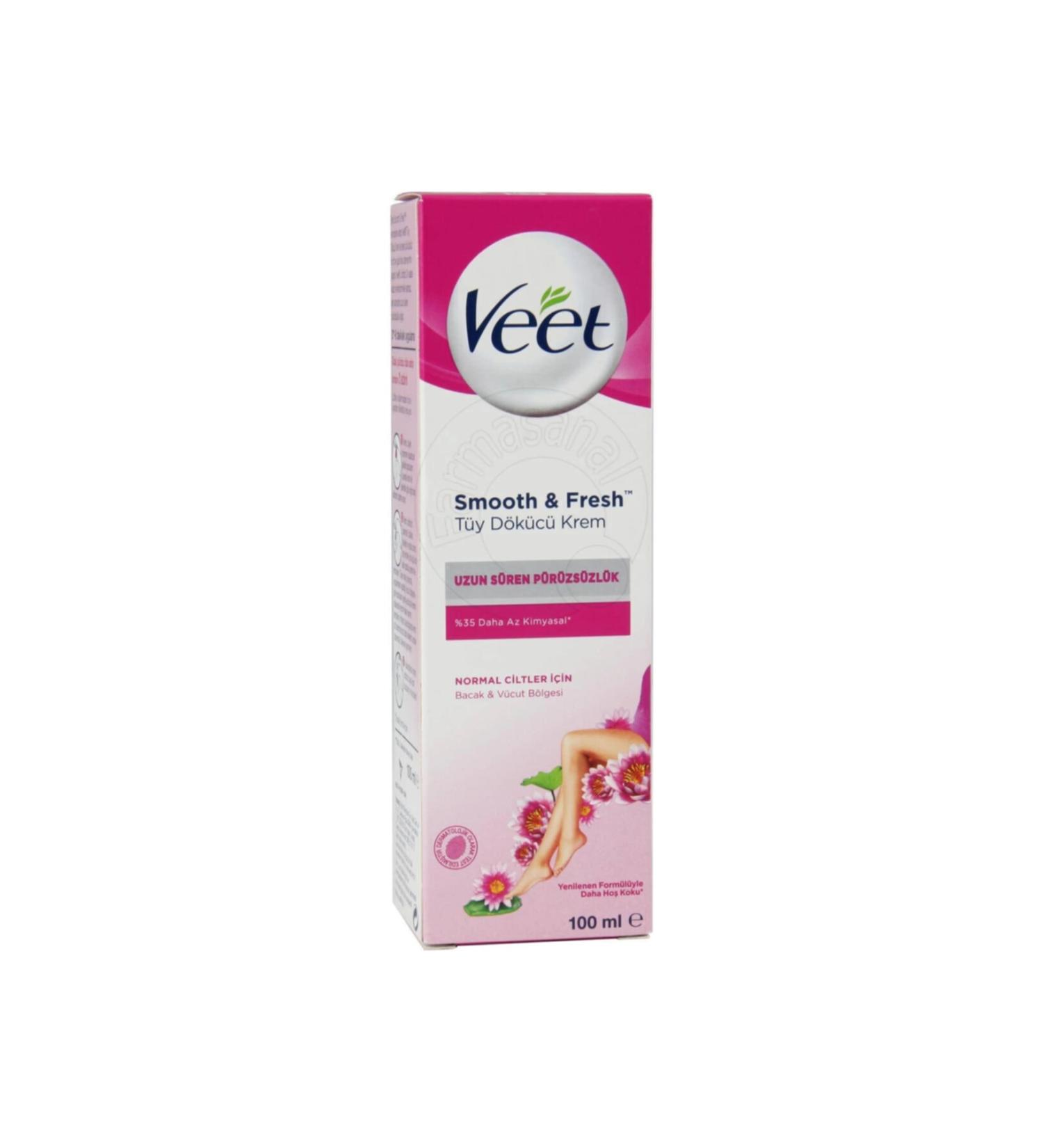 Veet Smooth & Fresh Hair Removal Cream for Normal Skin 100ml
