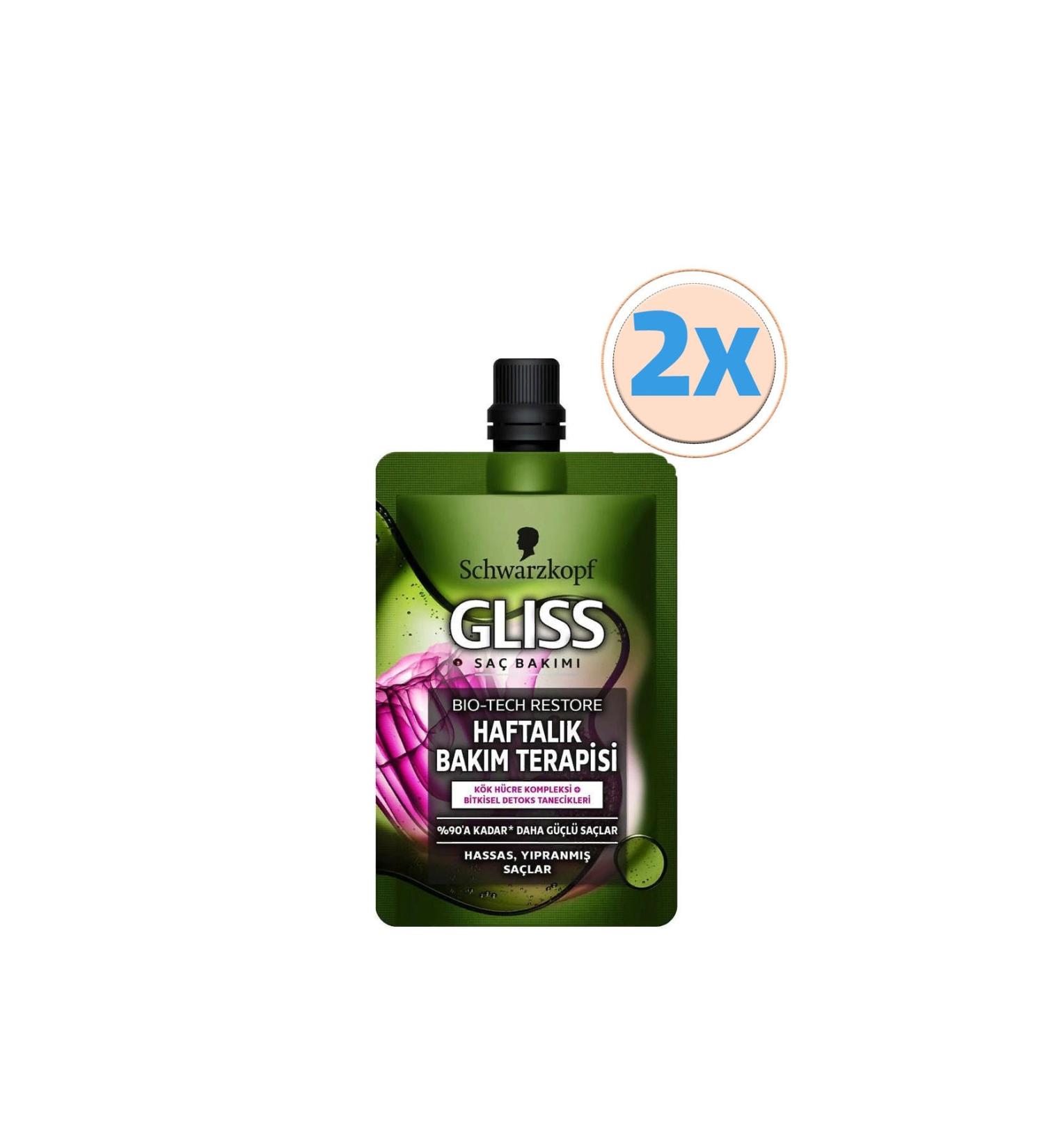 Gliss "bio-tech Weekly Care Therapy 50 ml 2-pack"