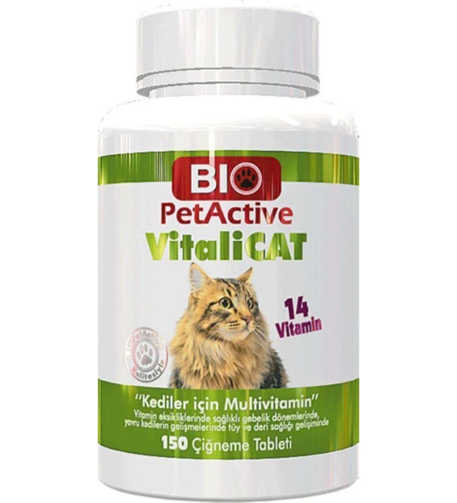 Bio PetActive Petactive Vitalicat Cat Multivitamin 150 Tablets