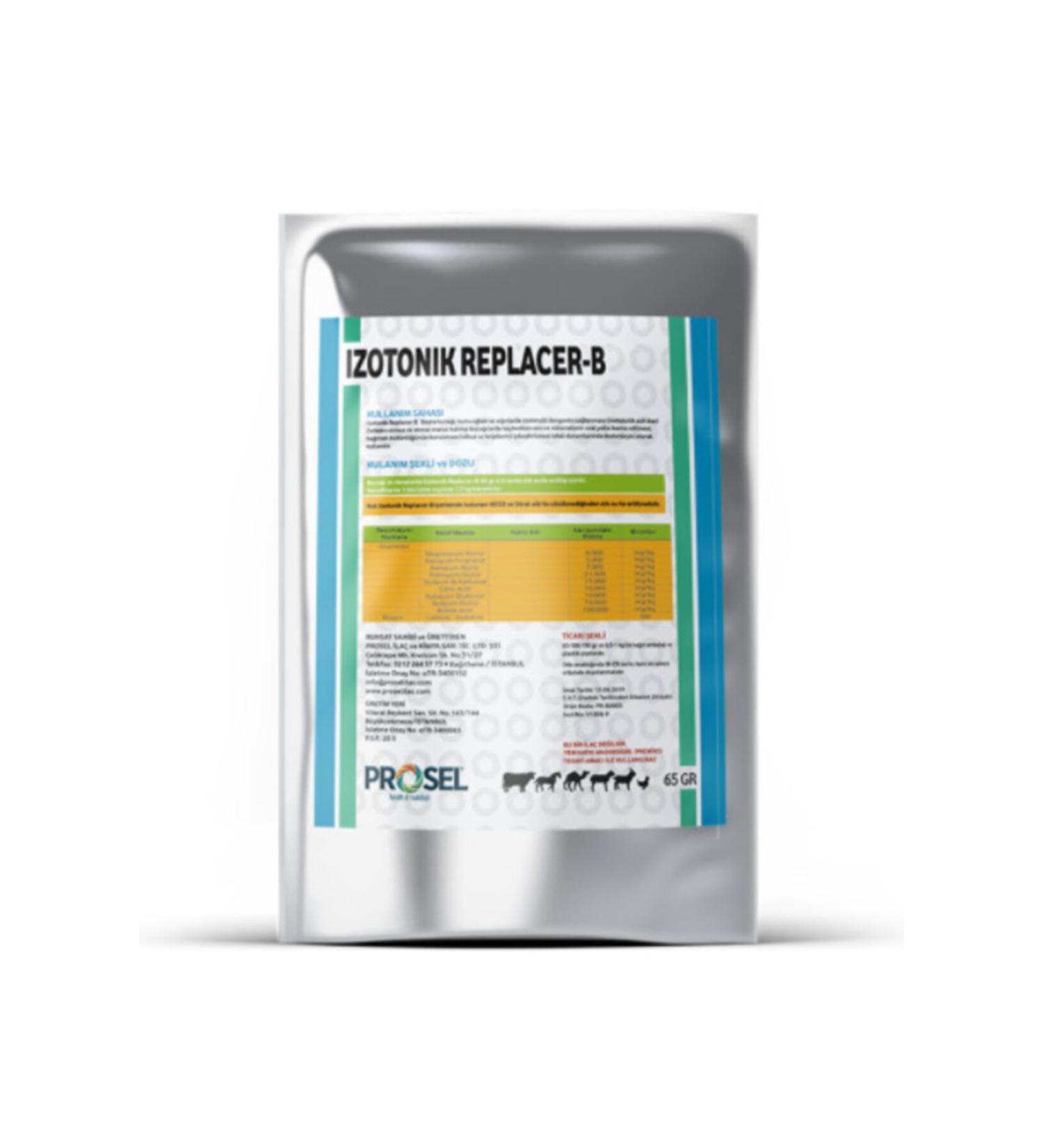 Prosel Isotonic Replacer-b 65 gr Electrolyte and Energy Source for Calves 65 gr X 3 Pieces