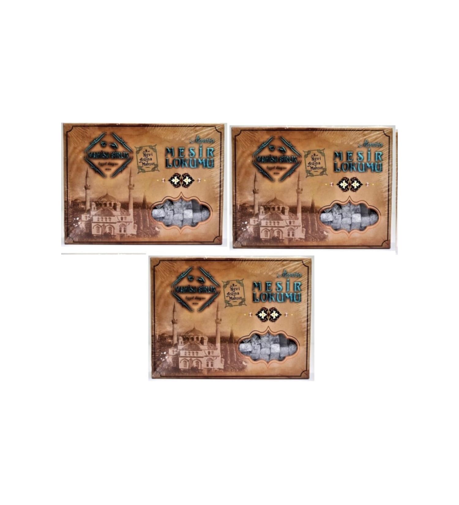 Manisabirliktezzet Manisa Birlik Glucose-free 300 gr Mesir Paste Turkish Delight 3 Piece Set