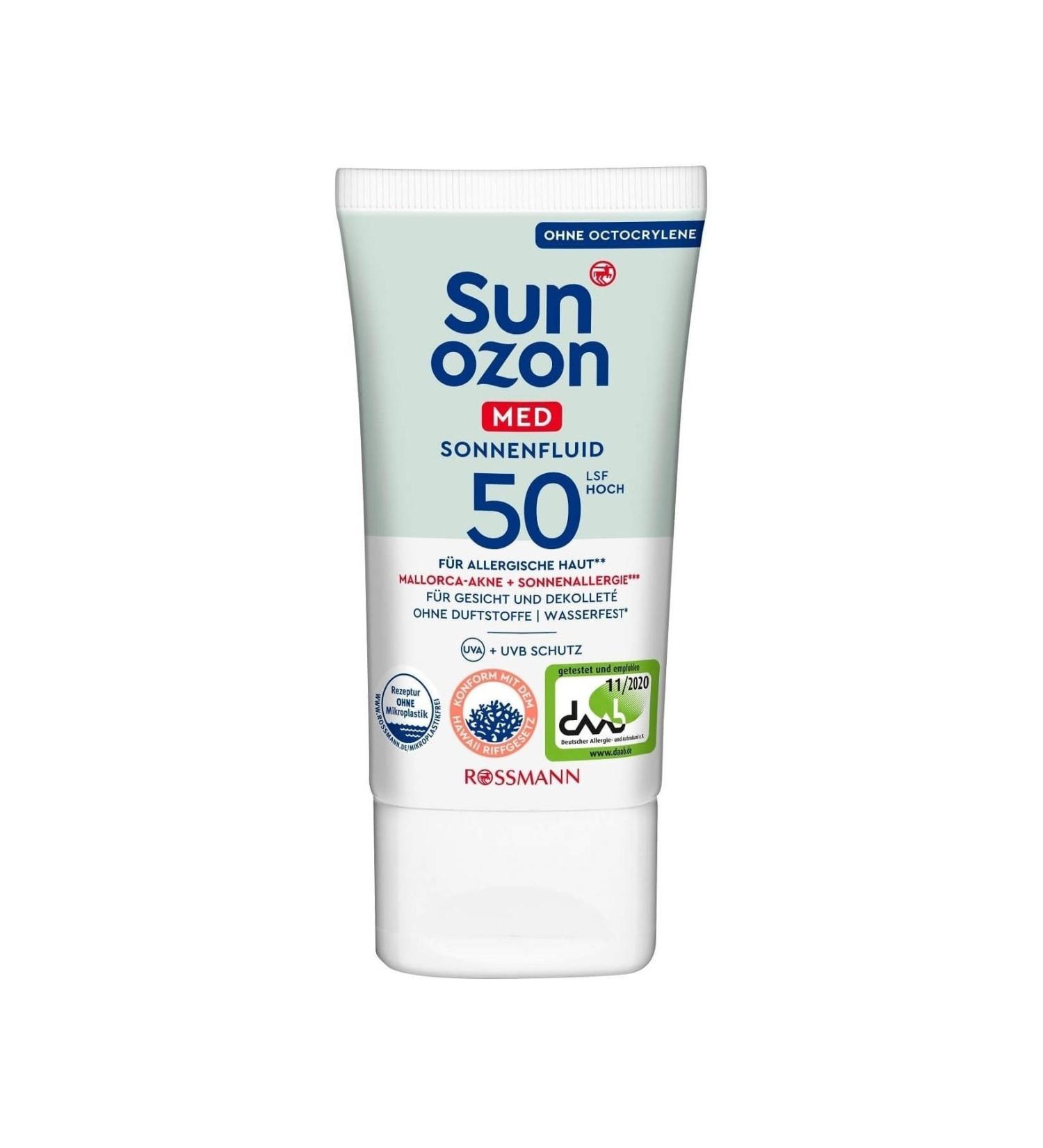 CARPET TUT SunOzon Face Sun Cream Spf 50 50 ml SUN PROTECTIVE FACE CREAM FOR SUN SENSITIVE SKIN
