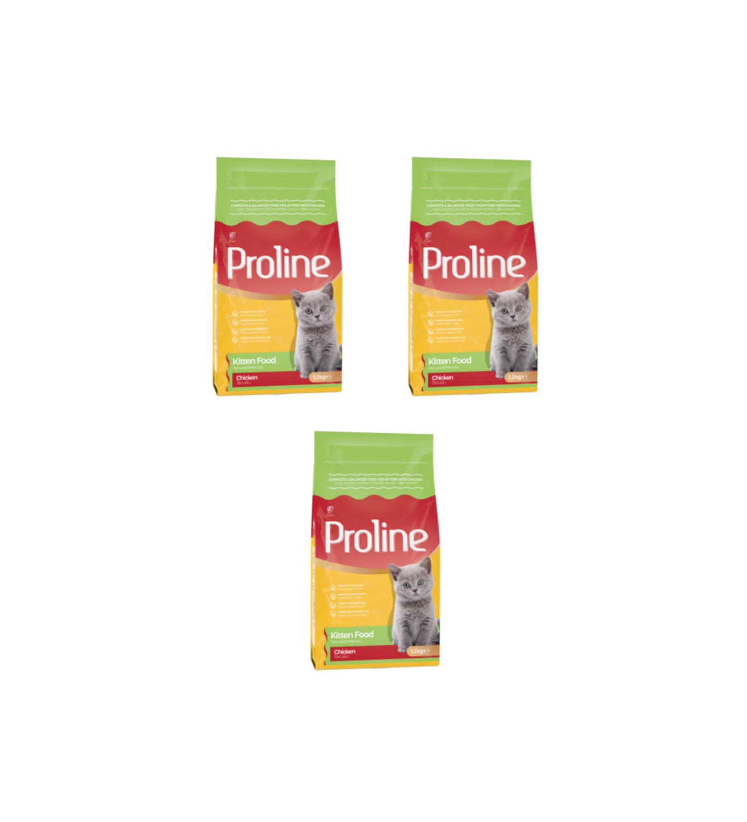 Proline Chicken Kitten Cat Food 1.2 Kg x 3 Pieces