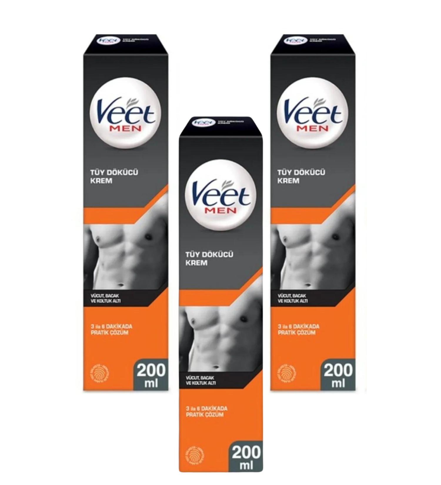 Veet Men's Hair Removal Cream 200 ml x3