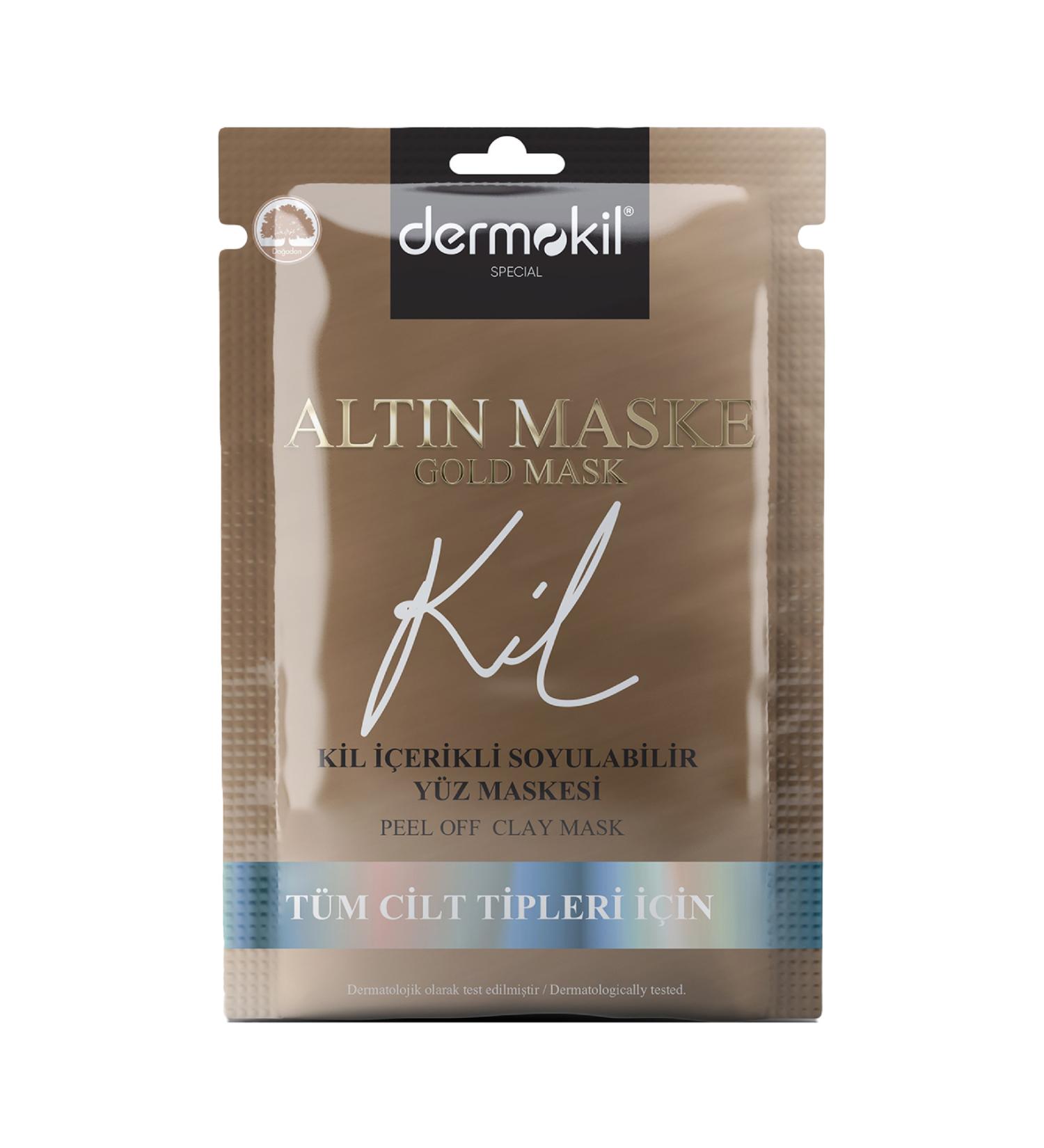 Dermokil Special Peelable Clay Content Gold Mask 15 Ml (For All Skin Types)