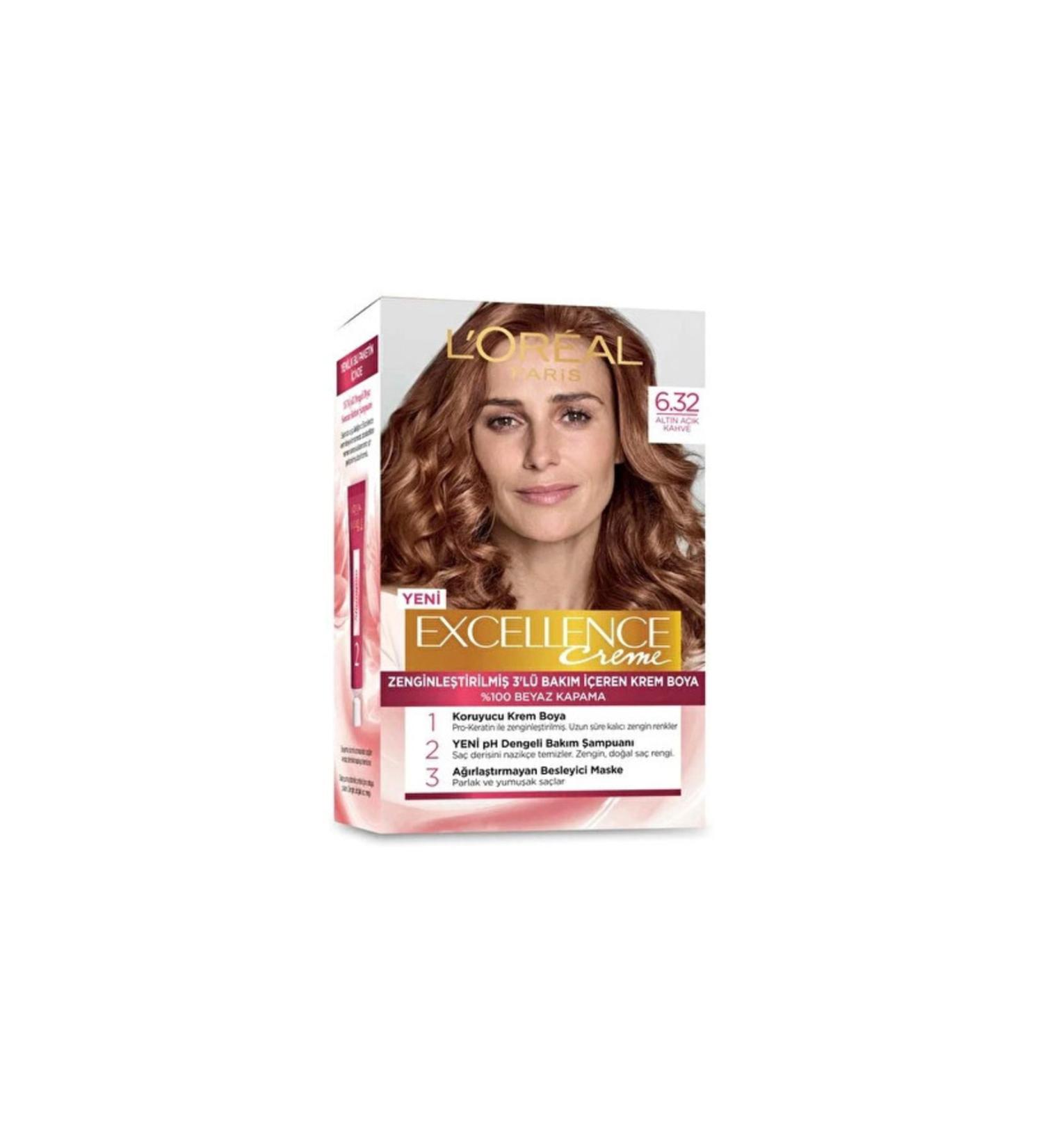 L'Oreal Paris Excellence 6-32 Light Golden Brown Hair Dye