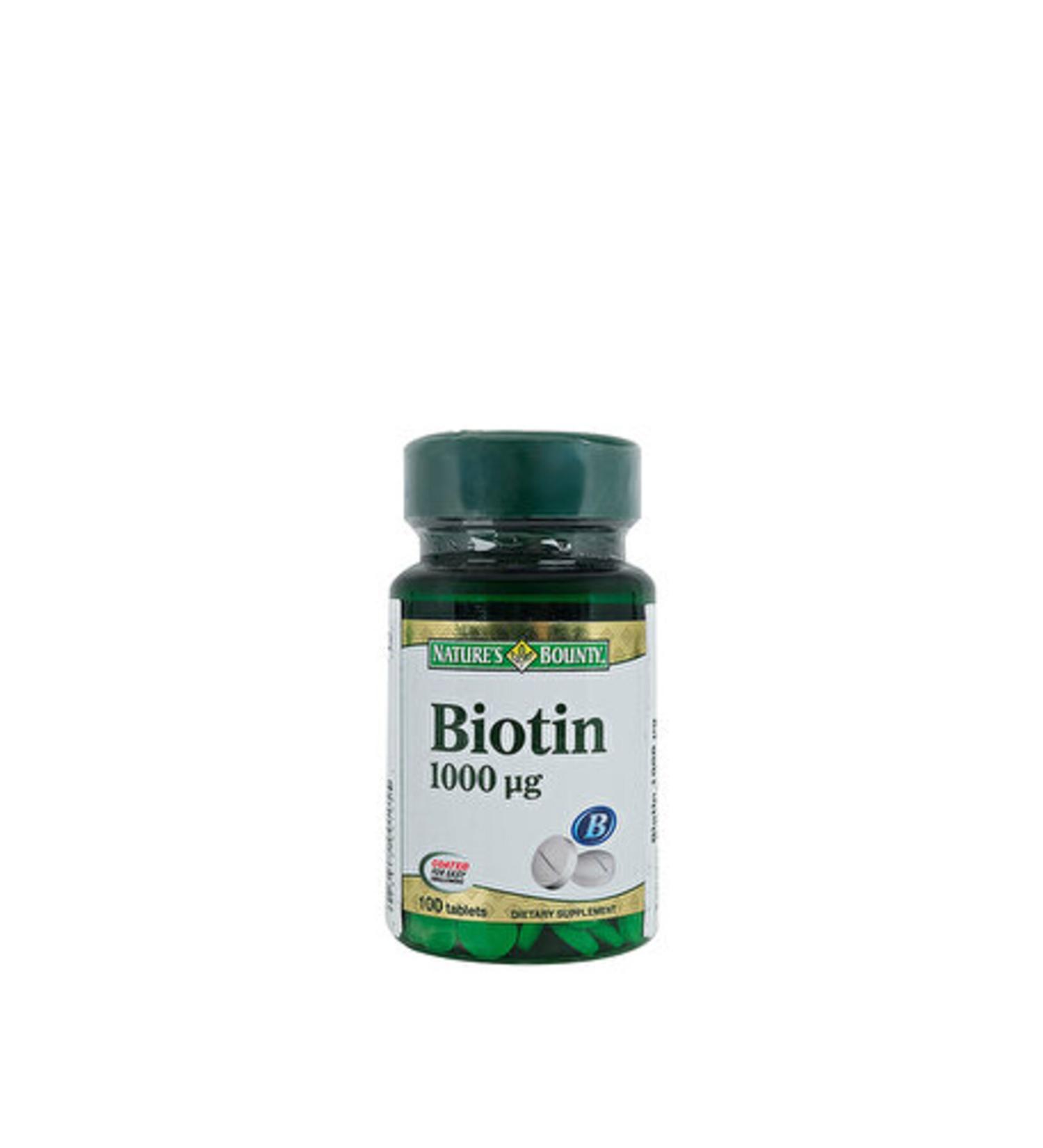 Nature's Bounty Biotin 1000 mcg Food Supplement 100 Tablets
