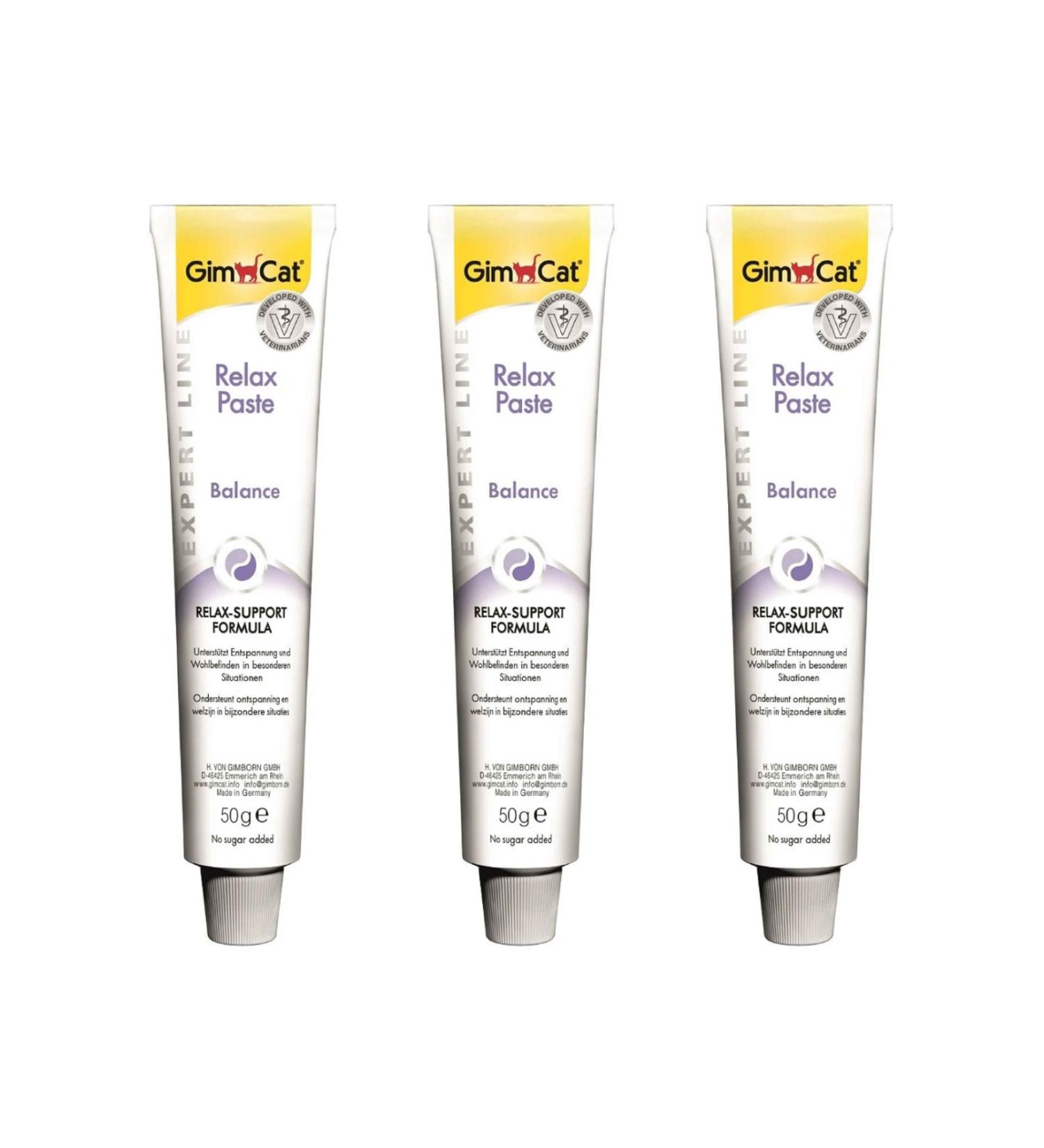 Gimcat Relax Sugar-Free Cat Paste 50gr - 3 Pieces
