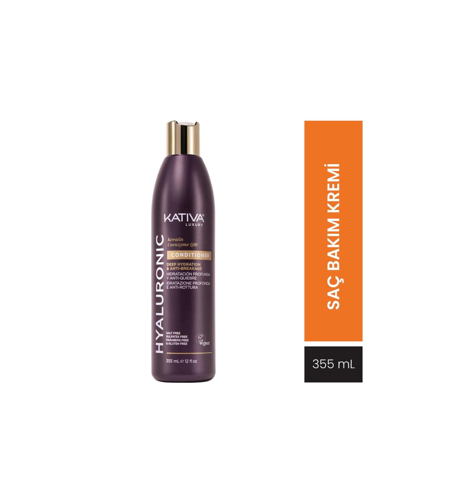 Kativa Hyaluronic Conditioner 355 mL - Deep Moisture Anti-Breakage Conditioner - Buy Online on GoSupps.com