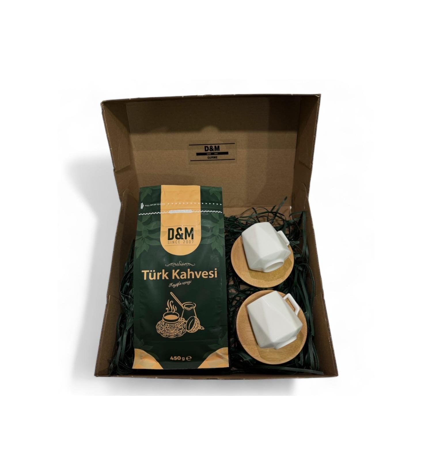 D&M GURME 2-Piece Bamboo Cup Set and D&M GURME Turkish Coffee