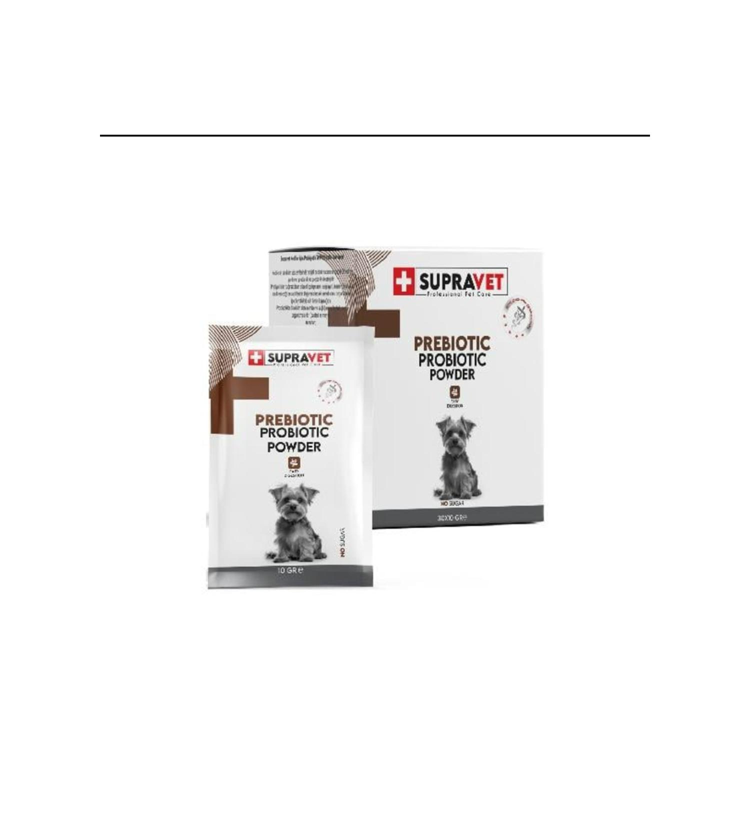 Supravet Powder Probiotic and Prebiotic Supplement for Dogs 30 Pieces 10 Gr