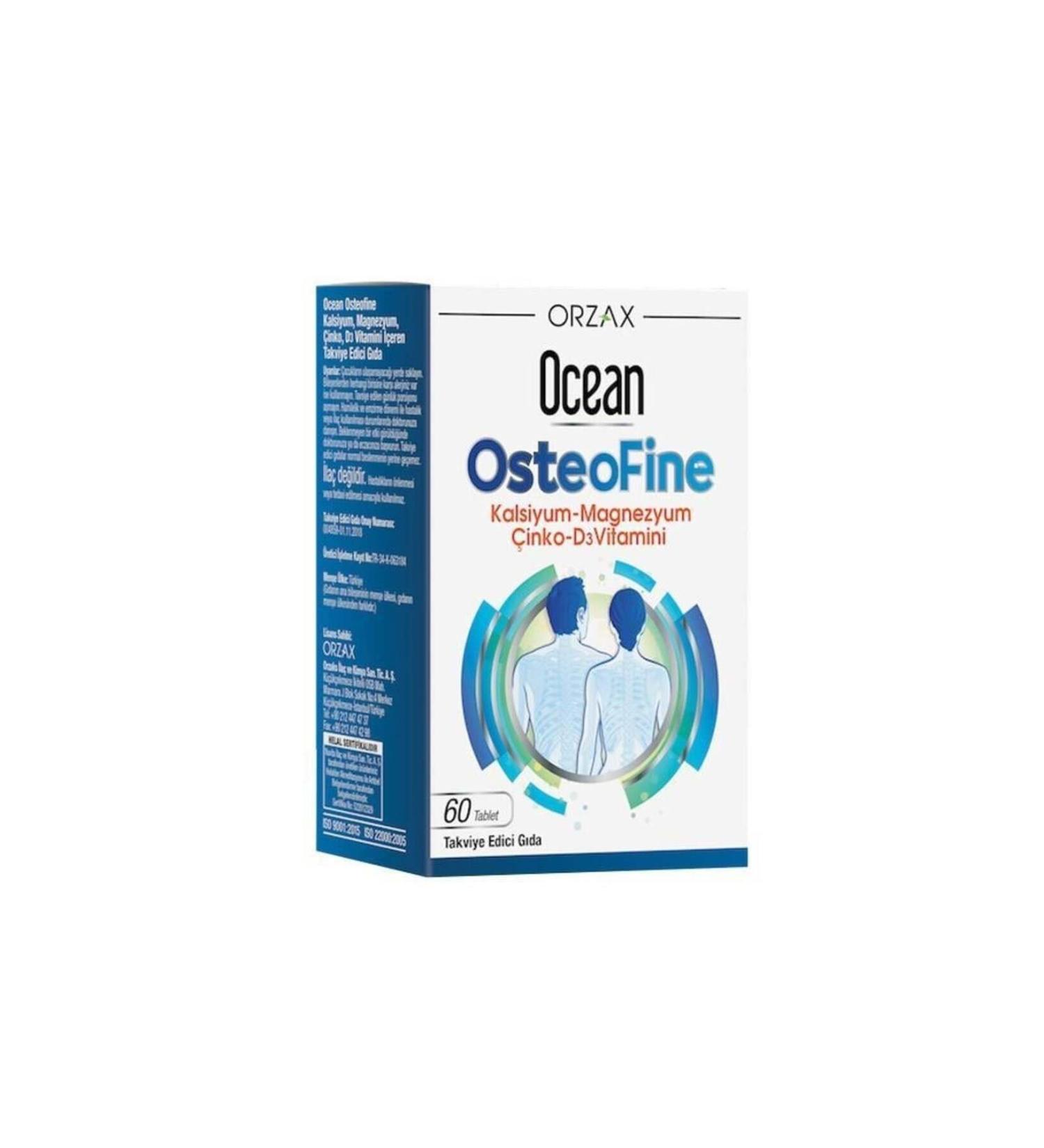 Ocean Osteofine 60 Tablets Calcium and Magnesium Zinc and Vitamin D3
