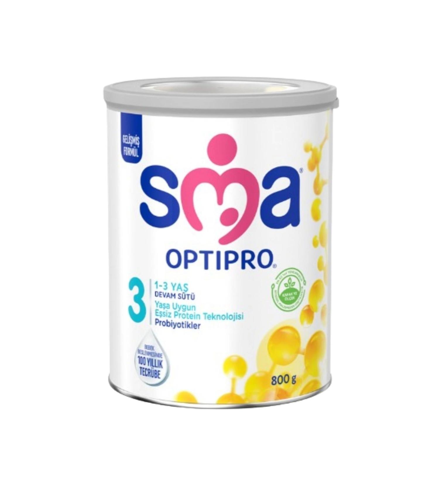 SMA Optipro-3 (1-3 Years) Follow-On Milk 800 G x 6 Pieces