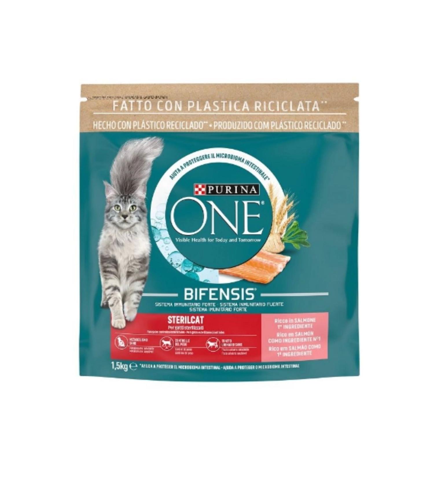 Purina One Sterile Salmon Sterilized Dry Cat Food 1.5 Kg