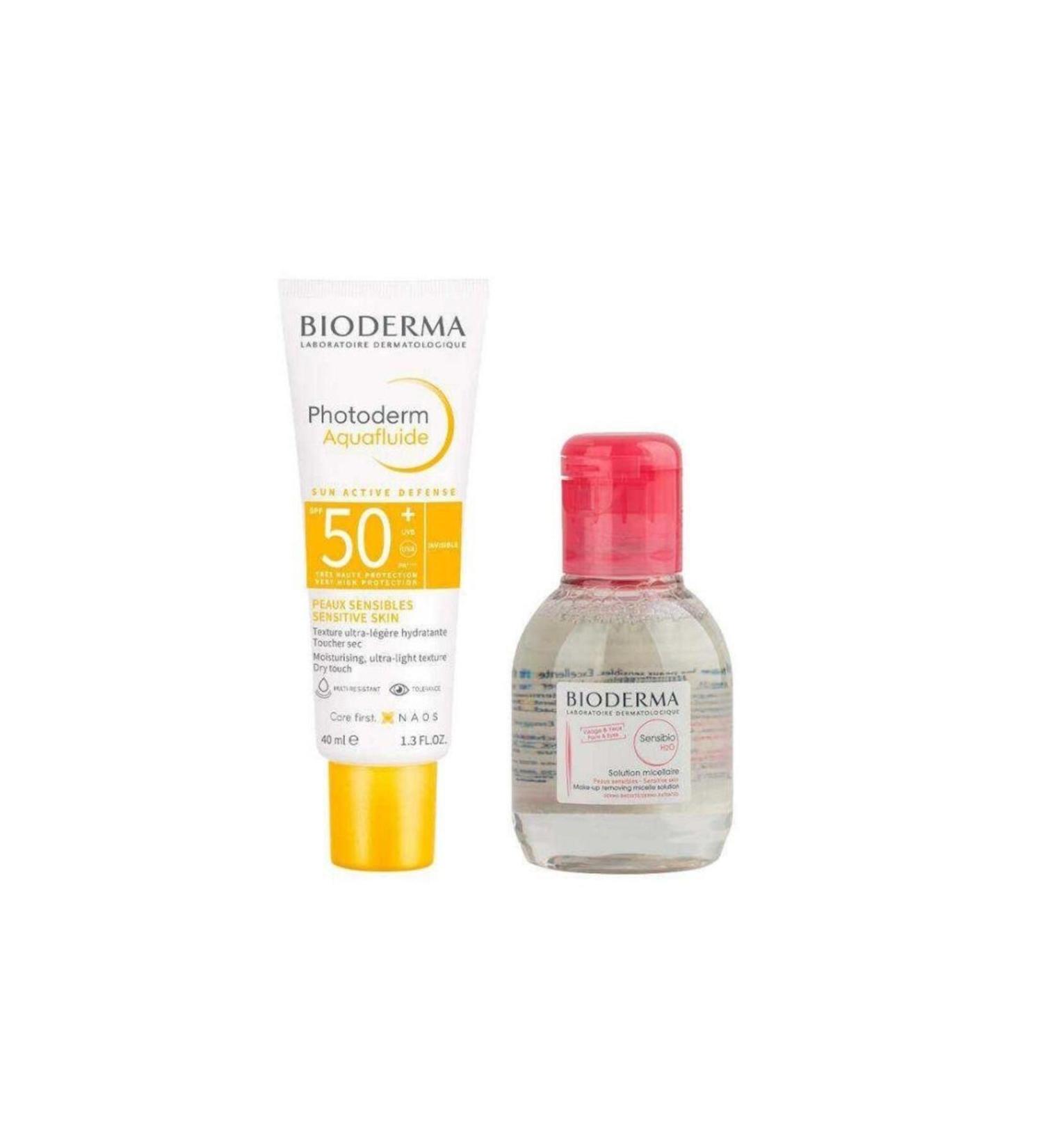 Bioderma Photoderm Aquafluide SPF50+ 40 ML- Sensibio H20 100 ML Gift - Buy Online on GoSupps.com