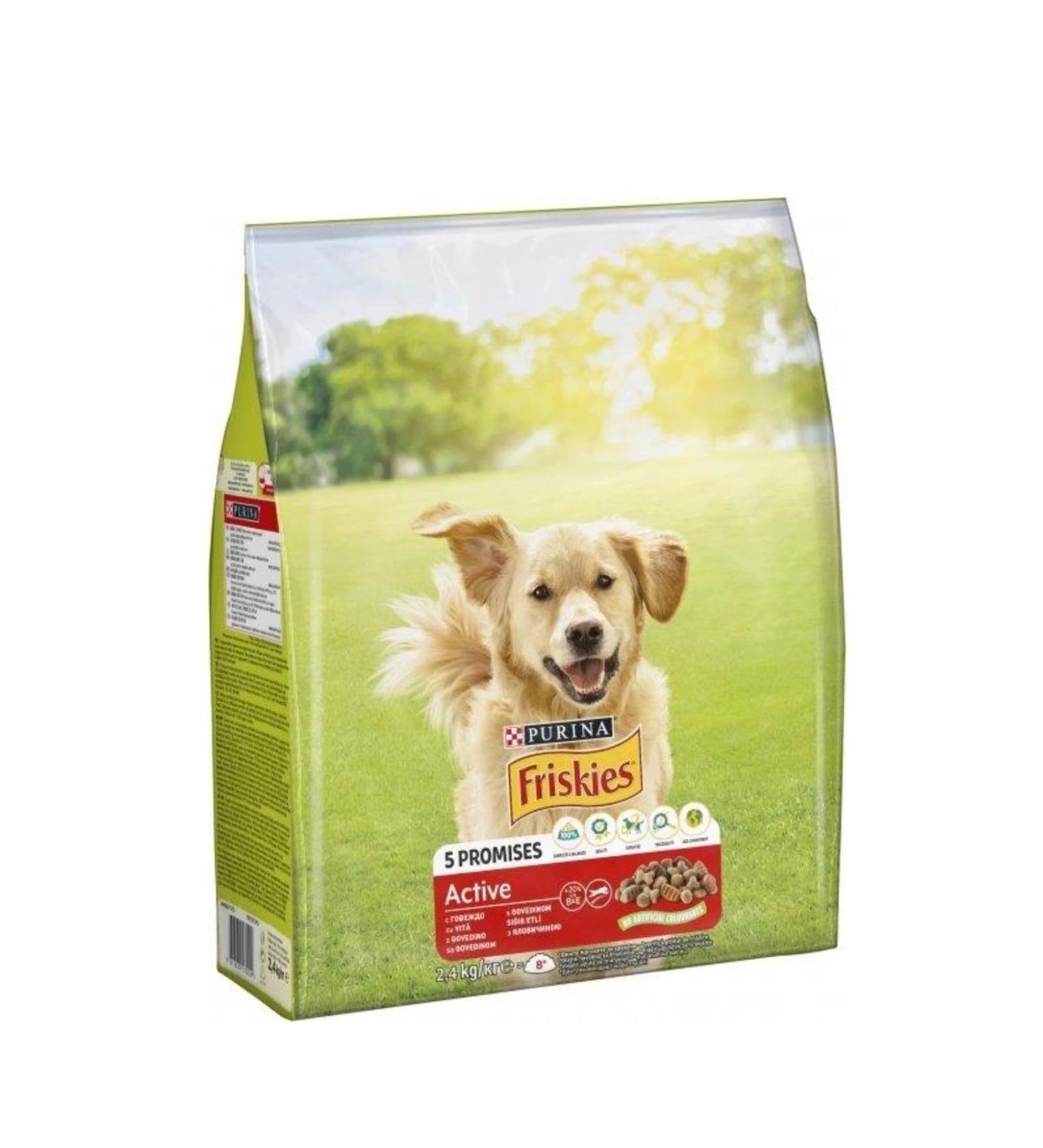 Friskies Dog Active Meaty Adult Dry Dog Food 2.4 Kg