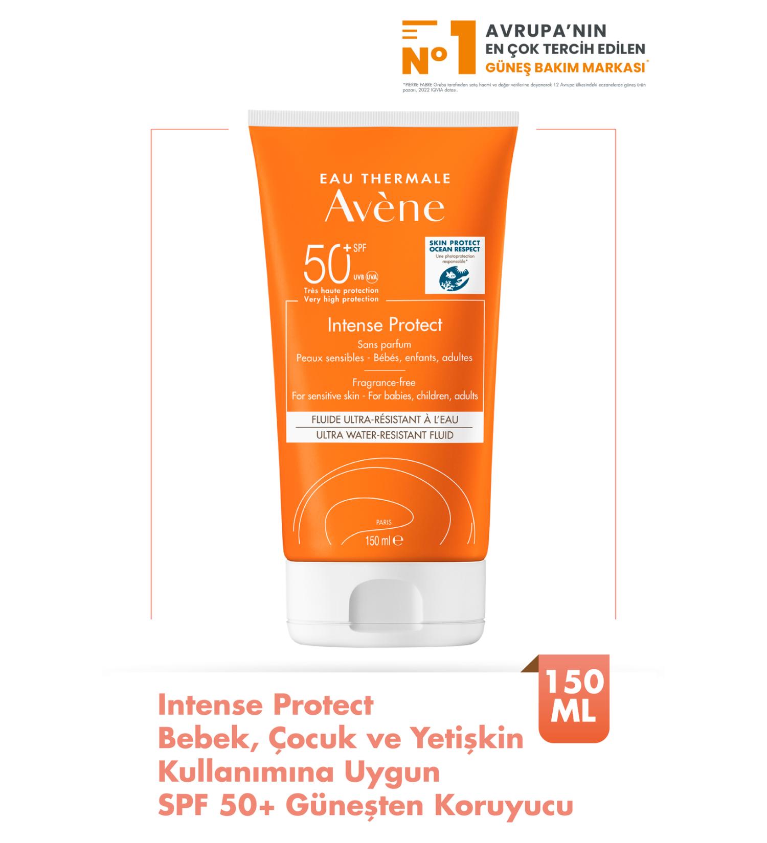 Avene Intense Protect SPF 50+ High Protection Sun Cream for Baby Child and Adult Use 150ml - Buy Online on GoSupps.com